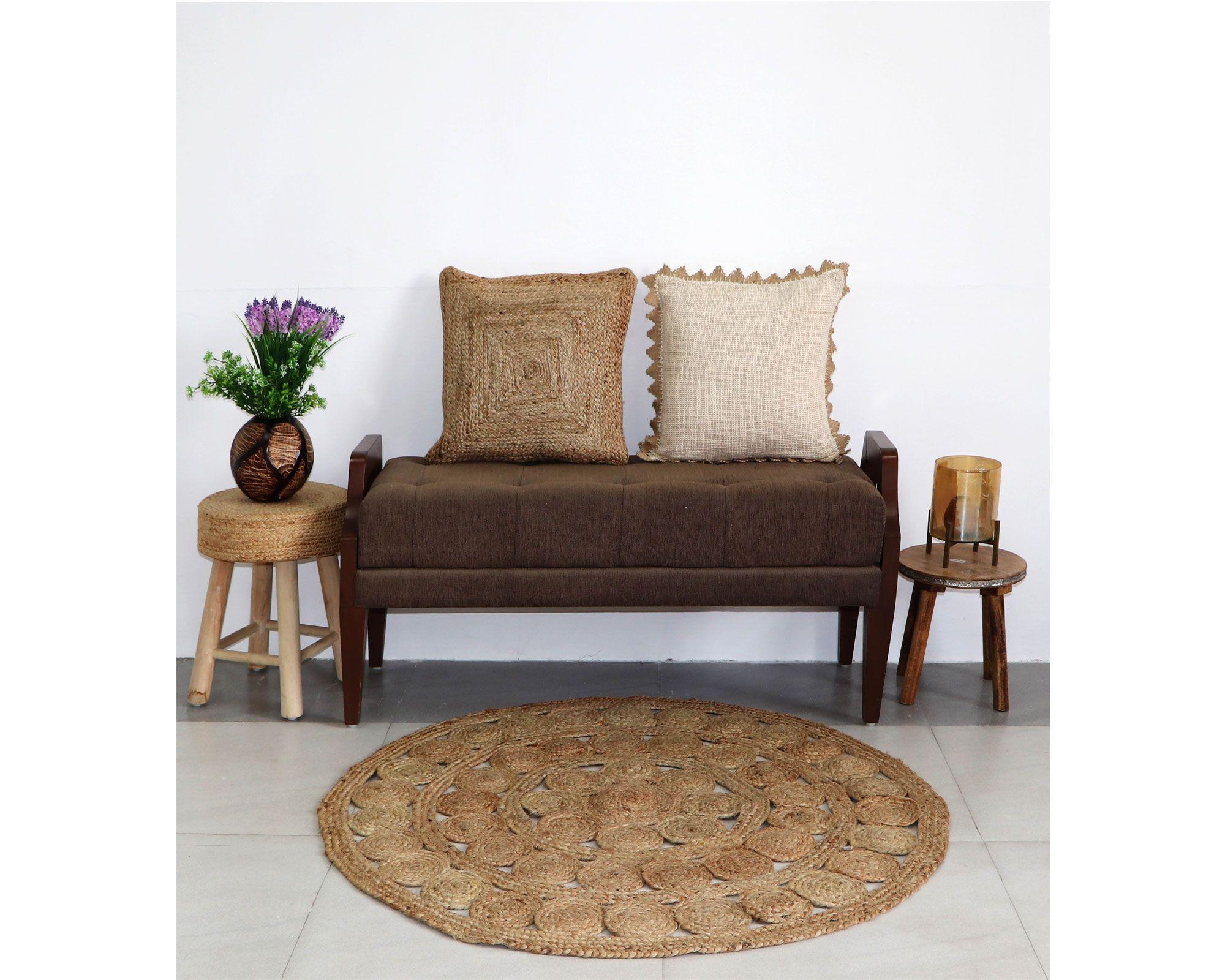 Alfombra 120 cm Formas café Cotidiana-2