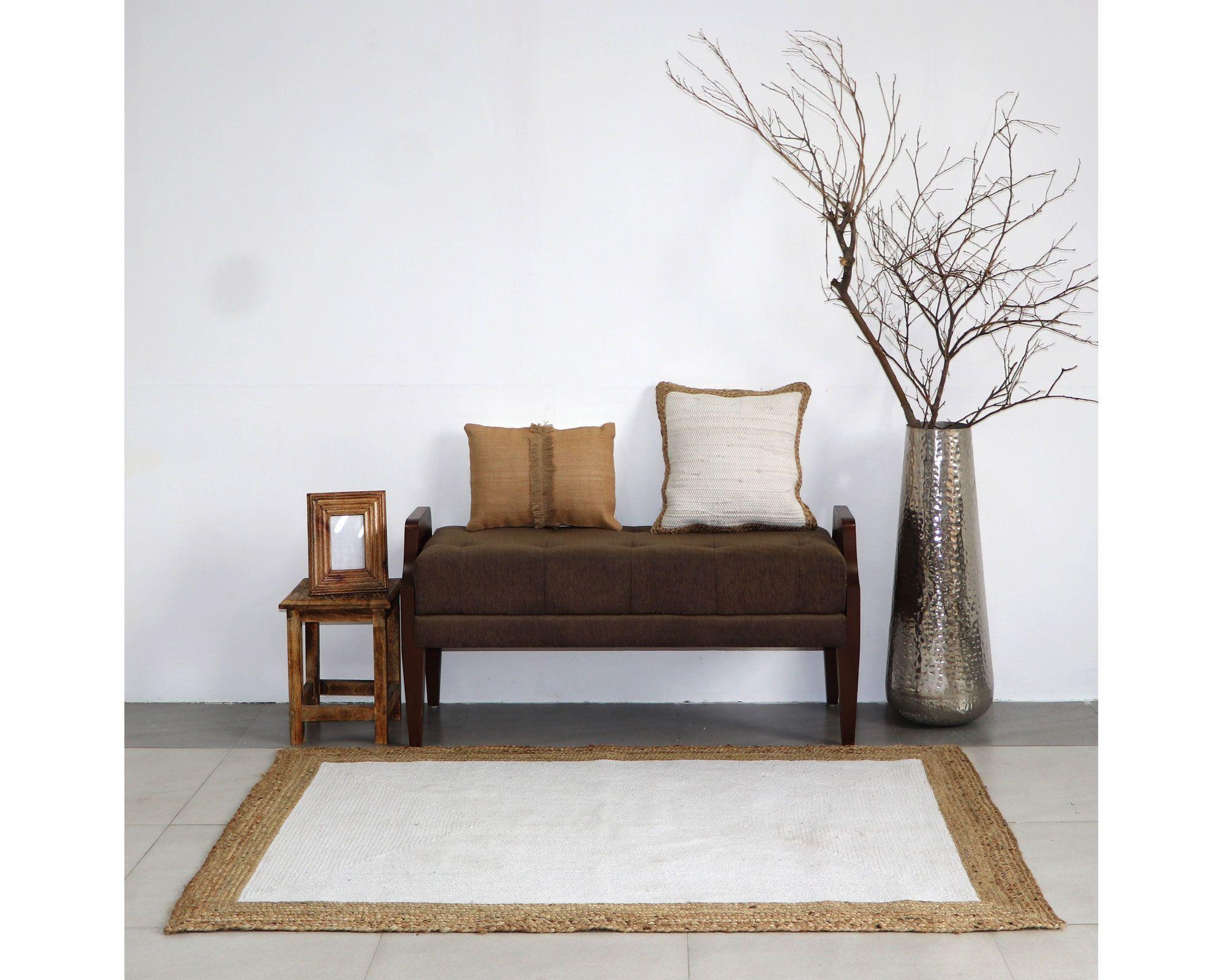 Alfombra 120x180 cm Trenzado blanco Cotidiana-3