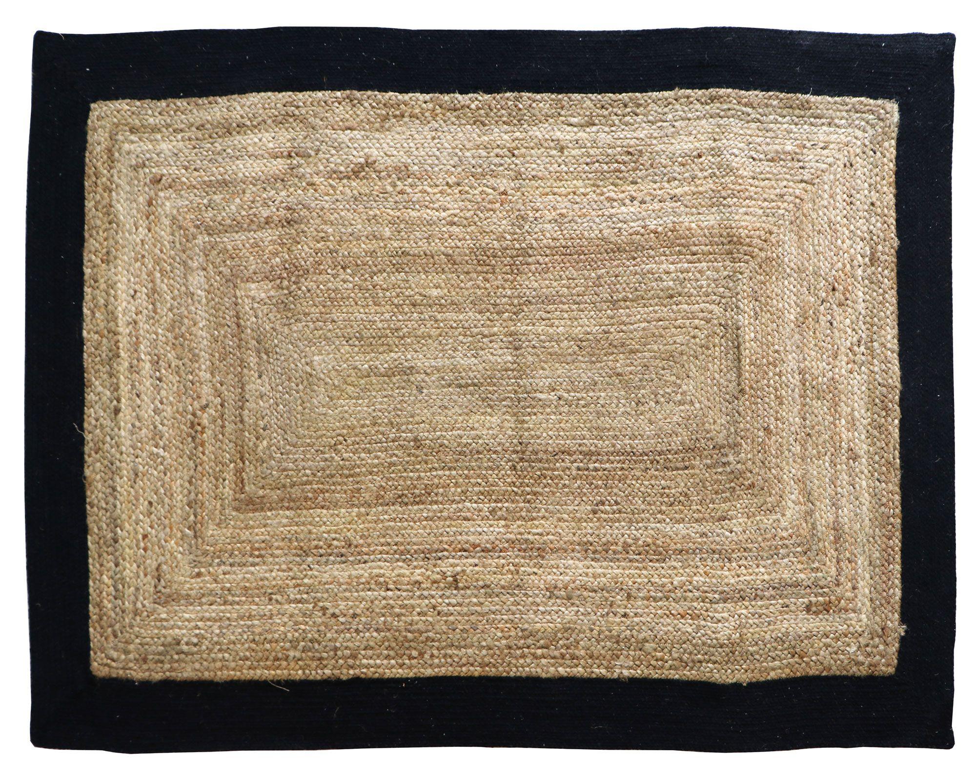 Alfombra 120x180 cm trenzada café/negro Cotidiana-0