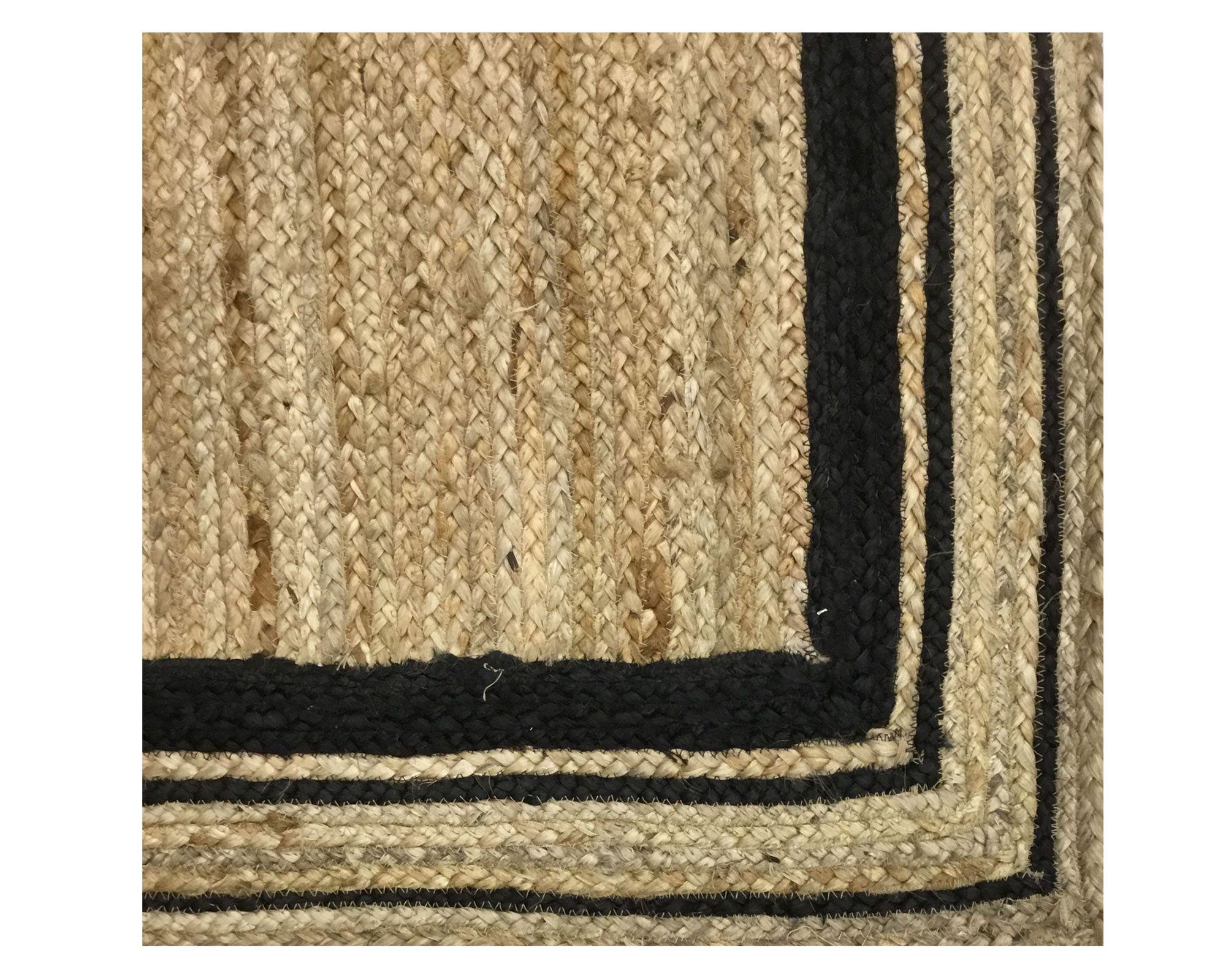 Alfombra 120x180 cm Trenzado natural/negro Cotidiana-1