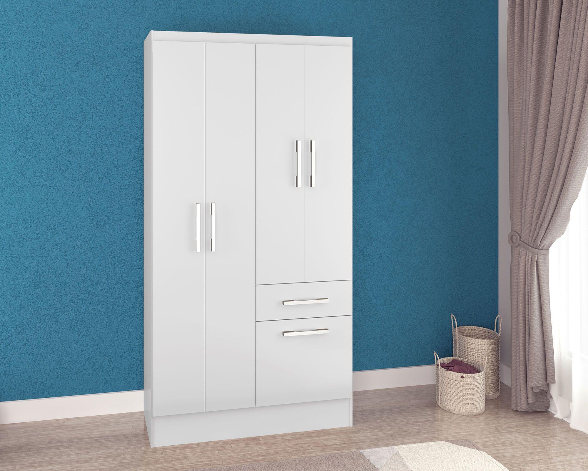 Clóset 4 puertas 1 cajón zapatera blanco M+Design-2