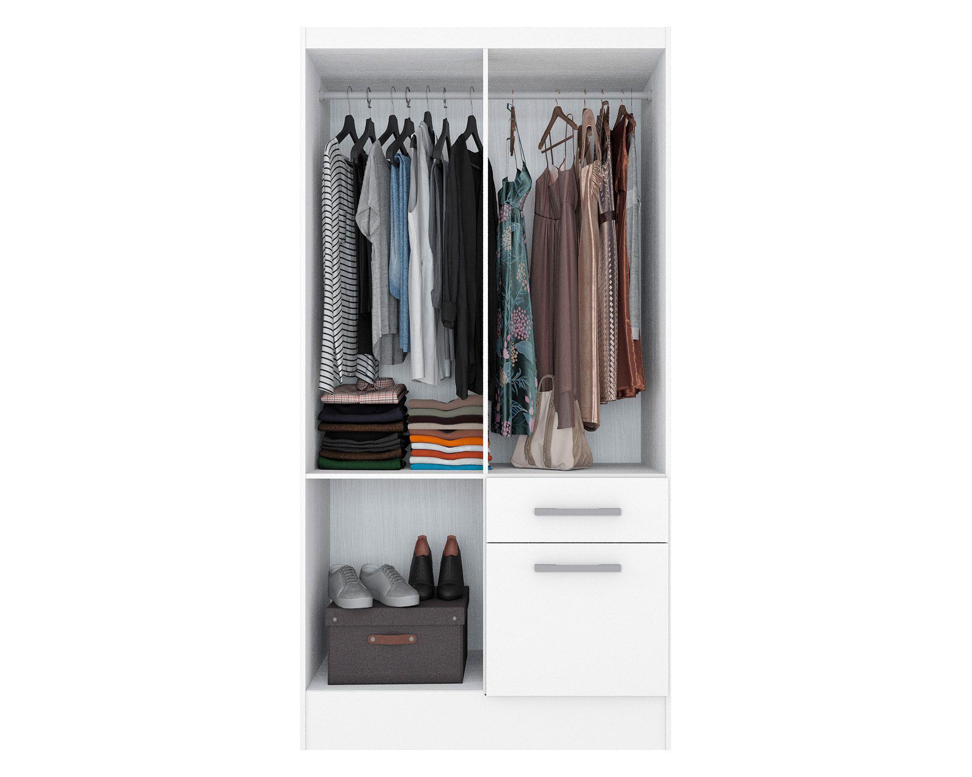 Clóset 4 puertas 1 cajón zapatera blanco M+Design-3