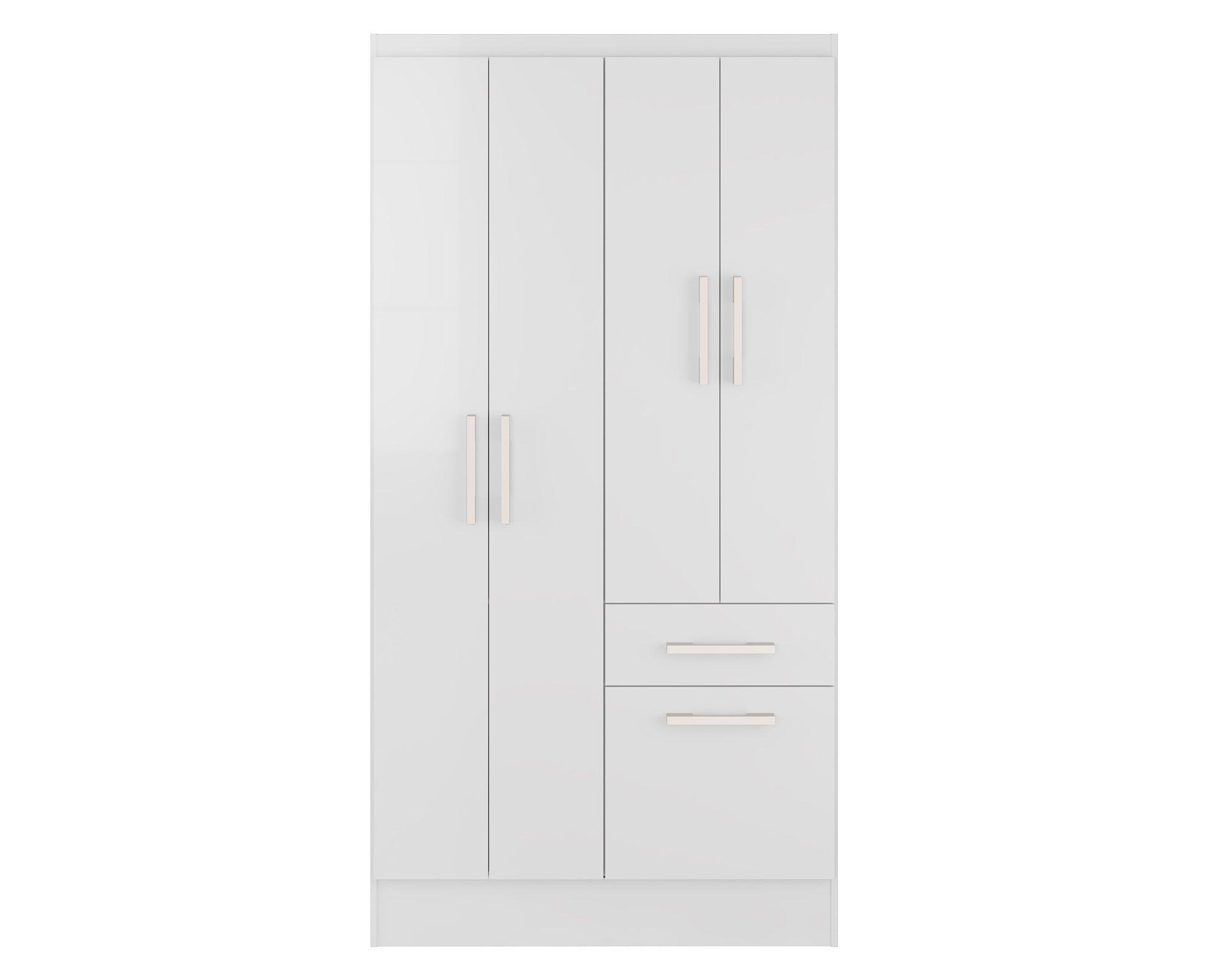 Clóset 4 puertas 1 cajón zapatera blanco M+Design-0
