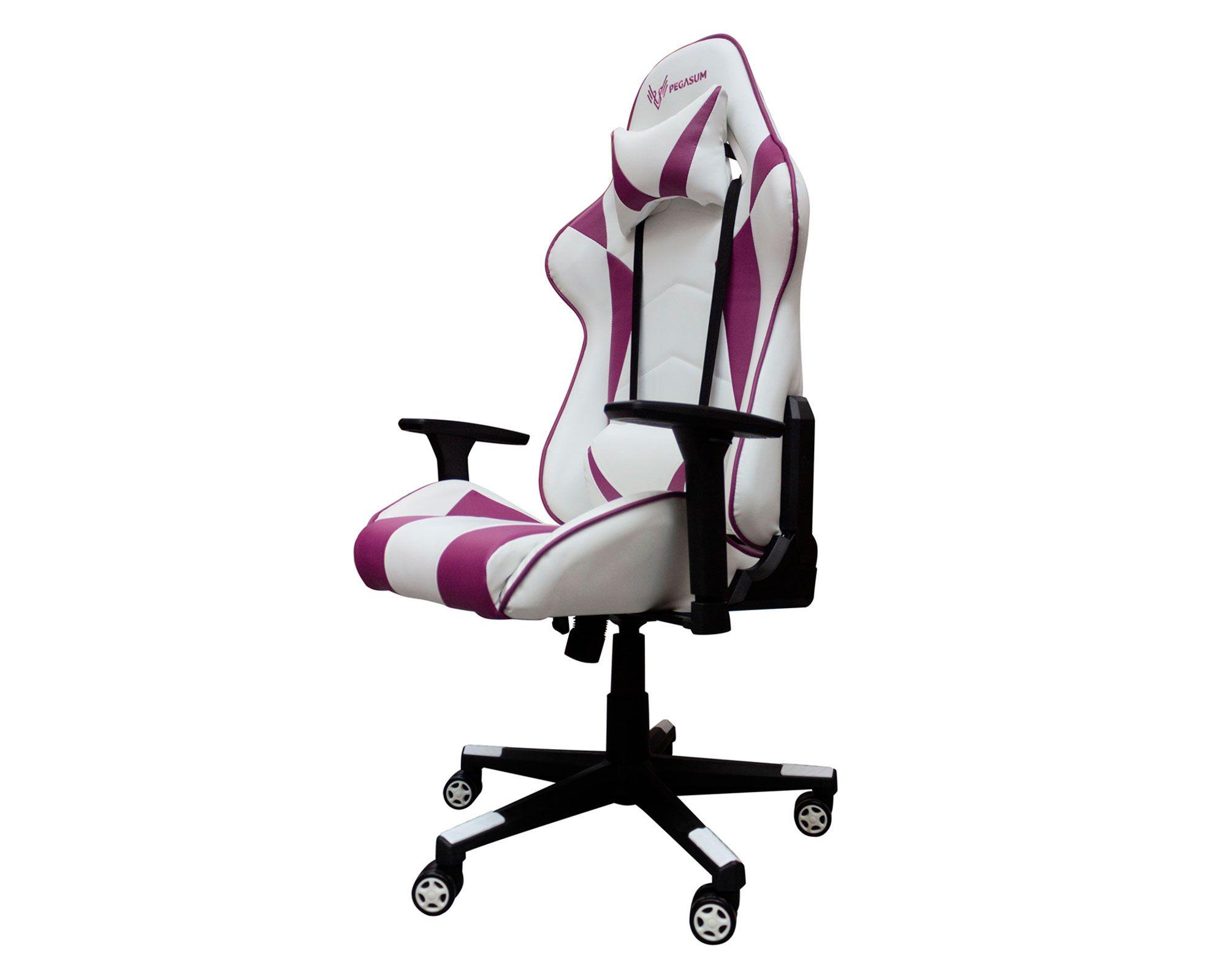 Silla Gamer Crusader blanco/morado Pegasum-1