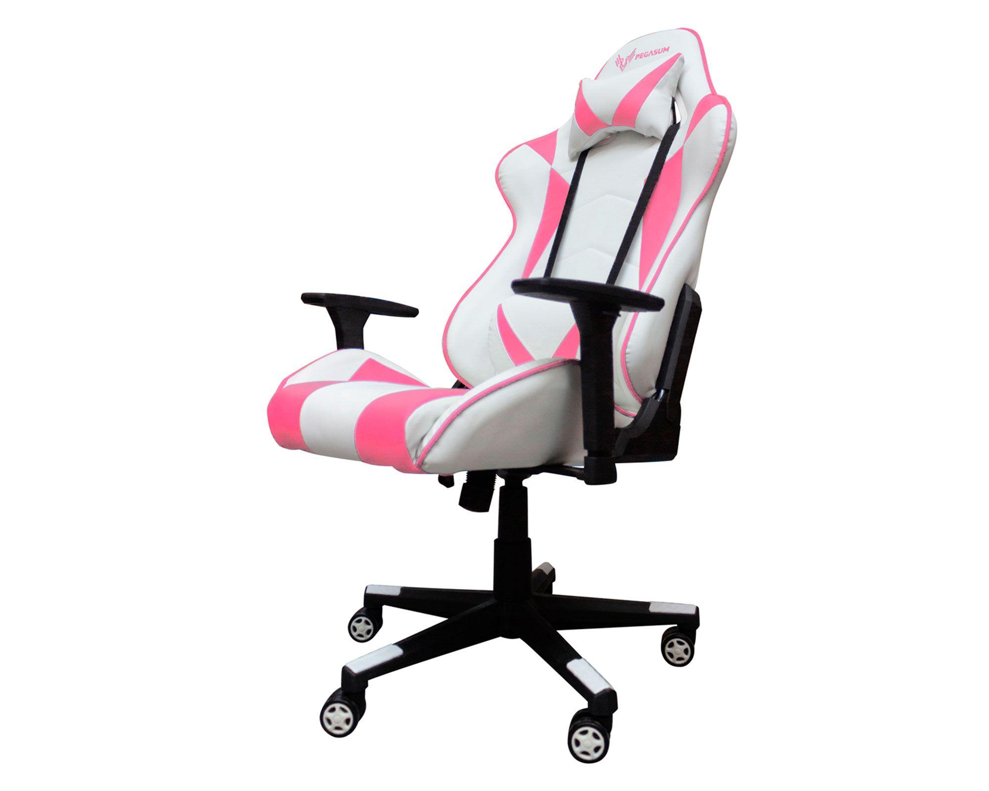 Silla Gamer Crusader blanco/rosado Pegasum-2