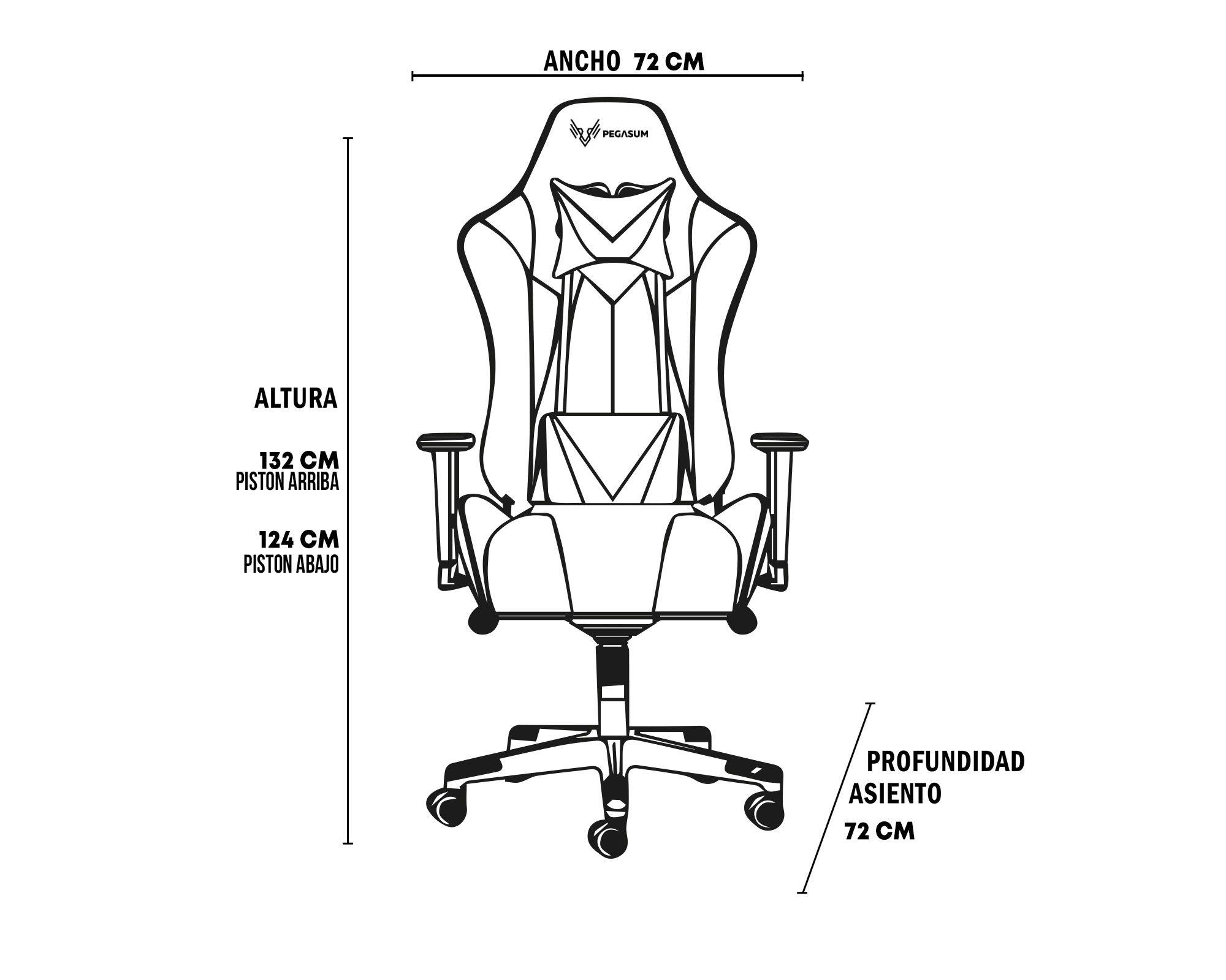 Silla Gamer Crusader blanco/rosado Pegasum-3