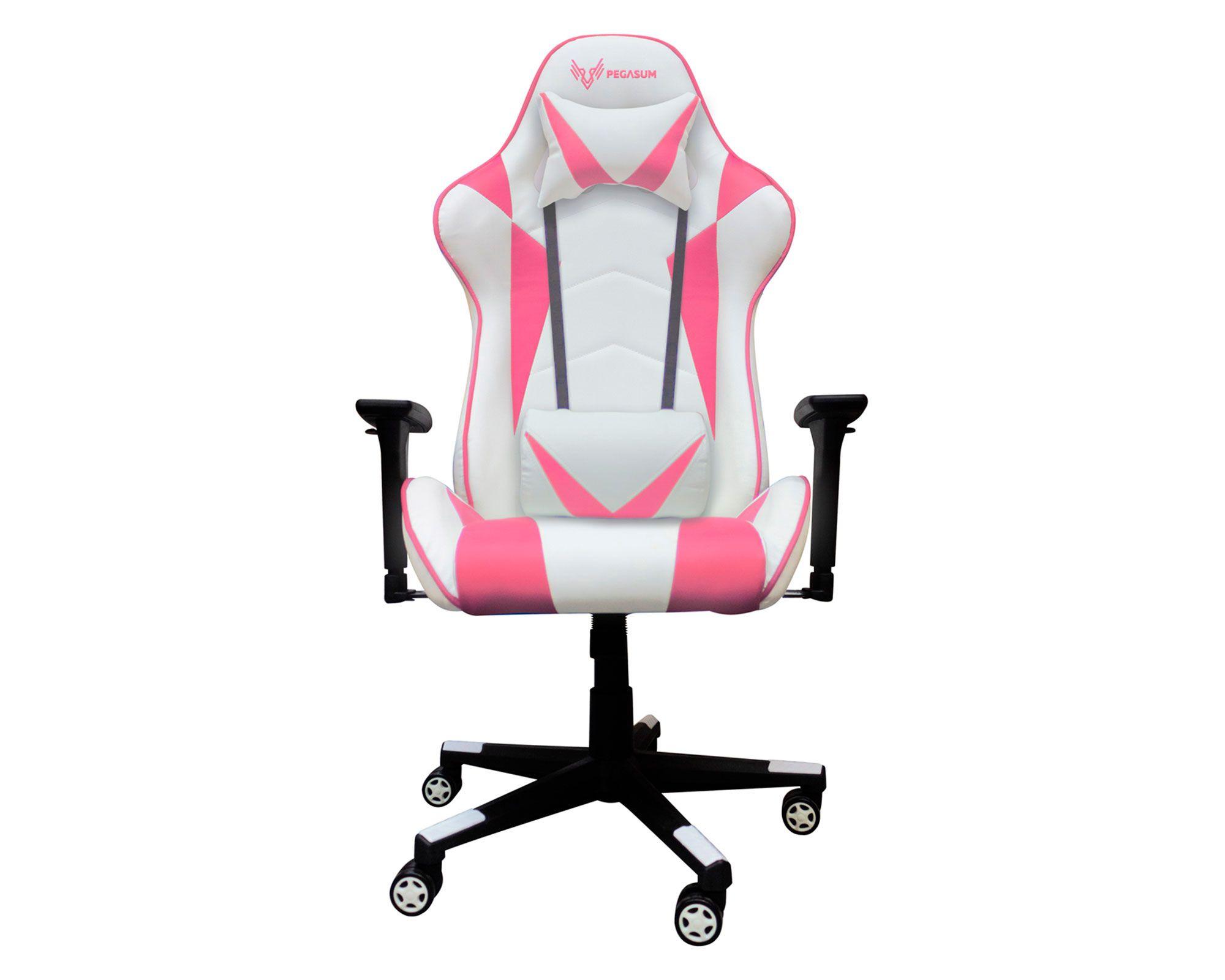Silla Gamer Crusader blanco/rosado Pegasum-0