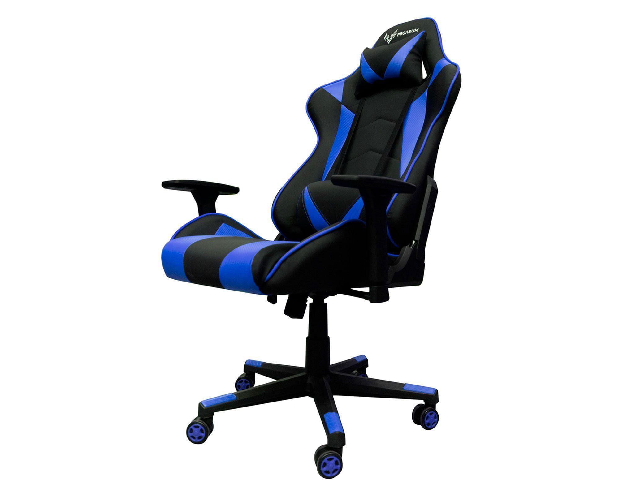 Silla Gamer Crusader negro/azul Pegasum-2