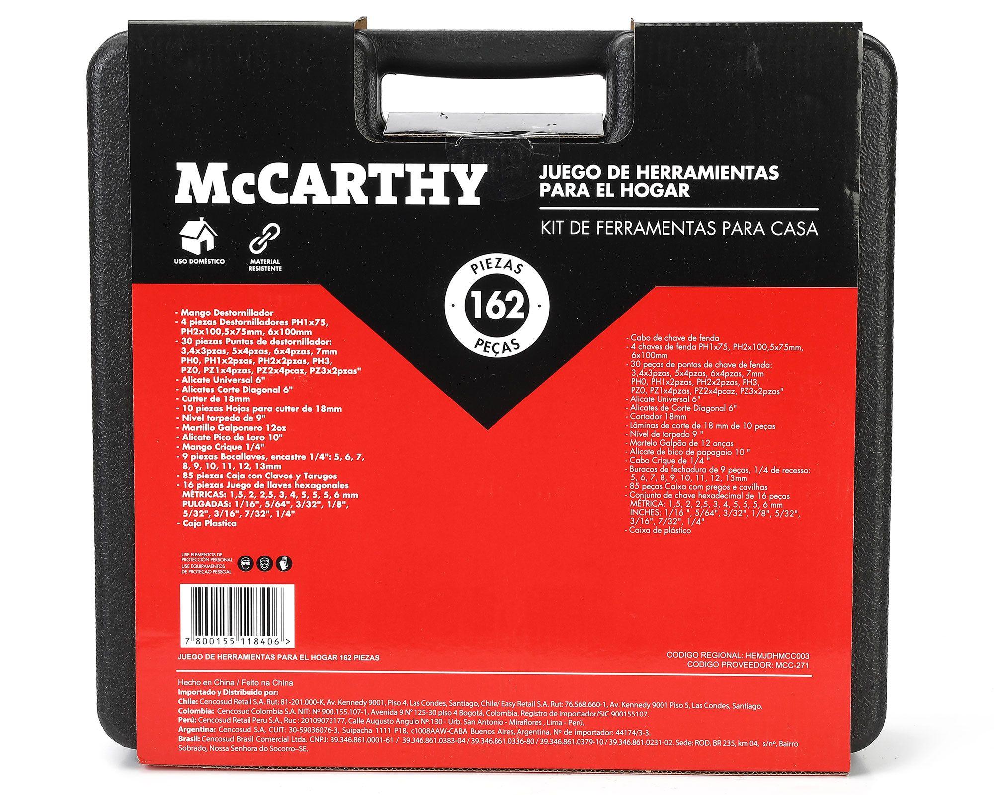 Juego de herramientas 162 Piezas McCarthy-2