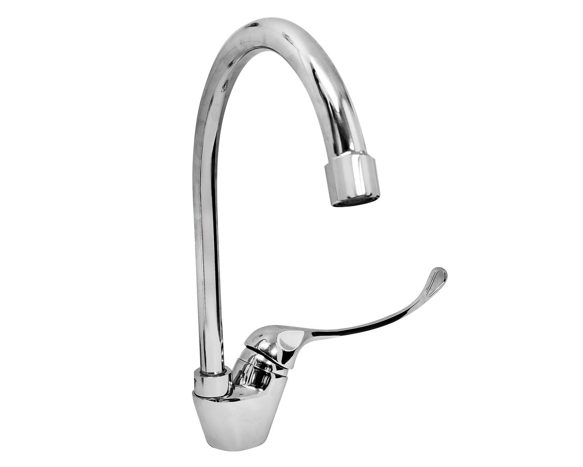 Monomando lavaplatos cuello cisne cromo Fanaloza-0