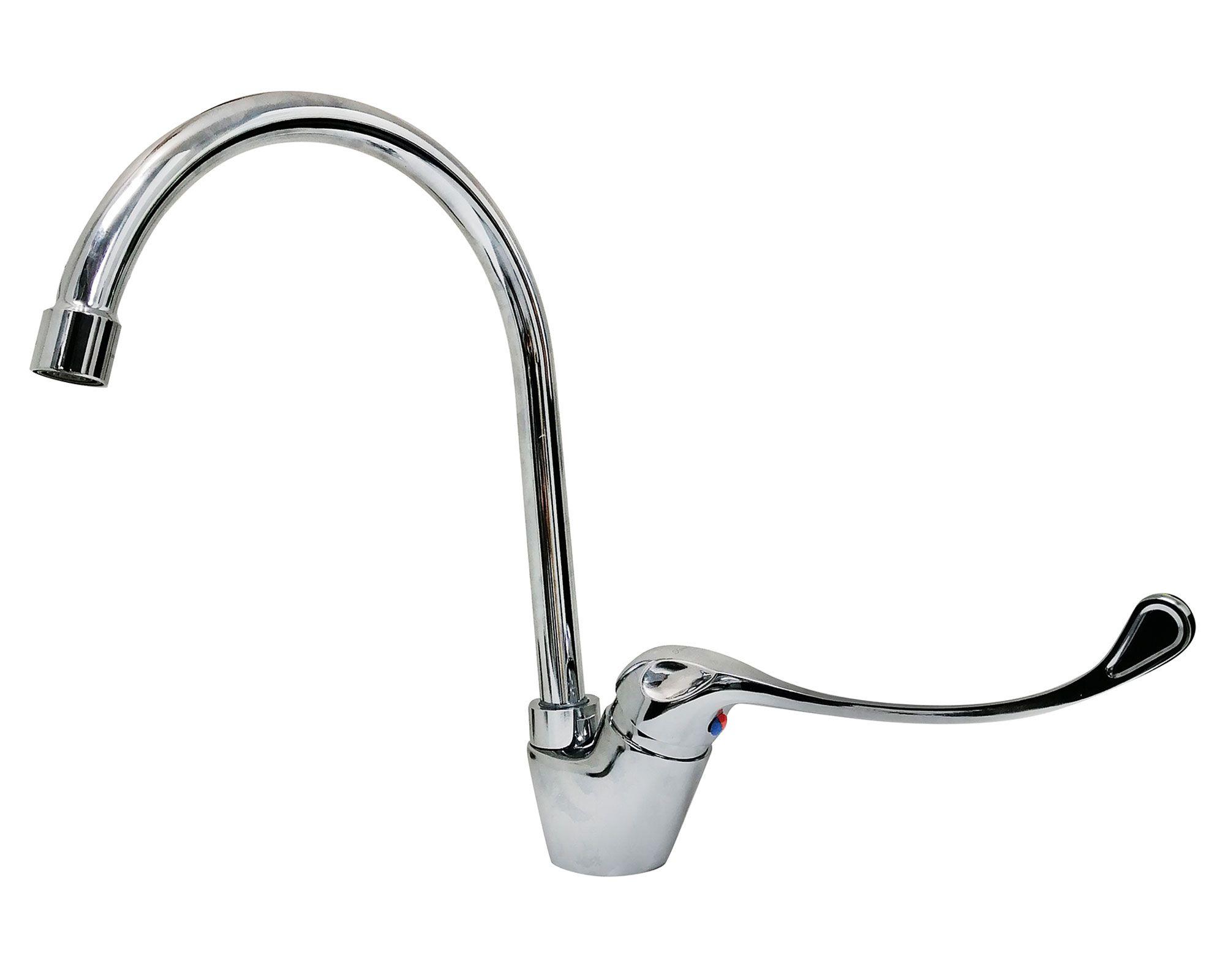 Monomando lavaplatos cuello cisne cromo Fanaloza-1