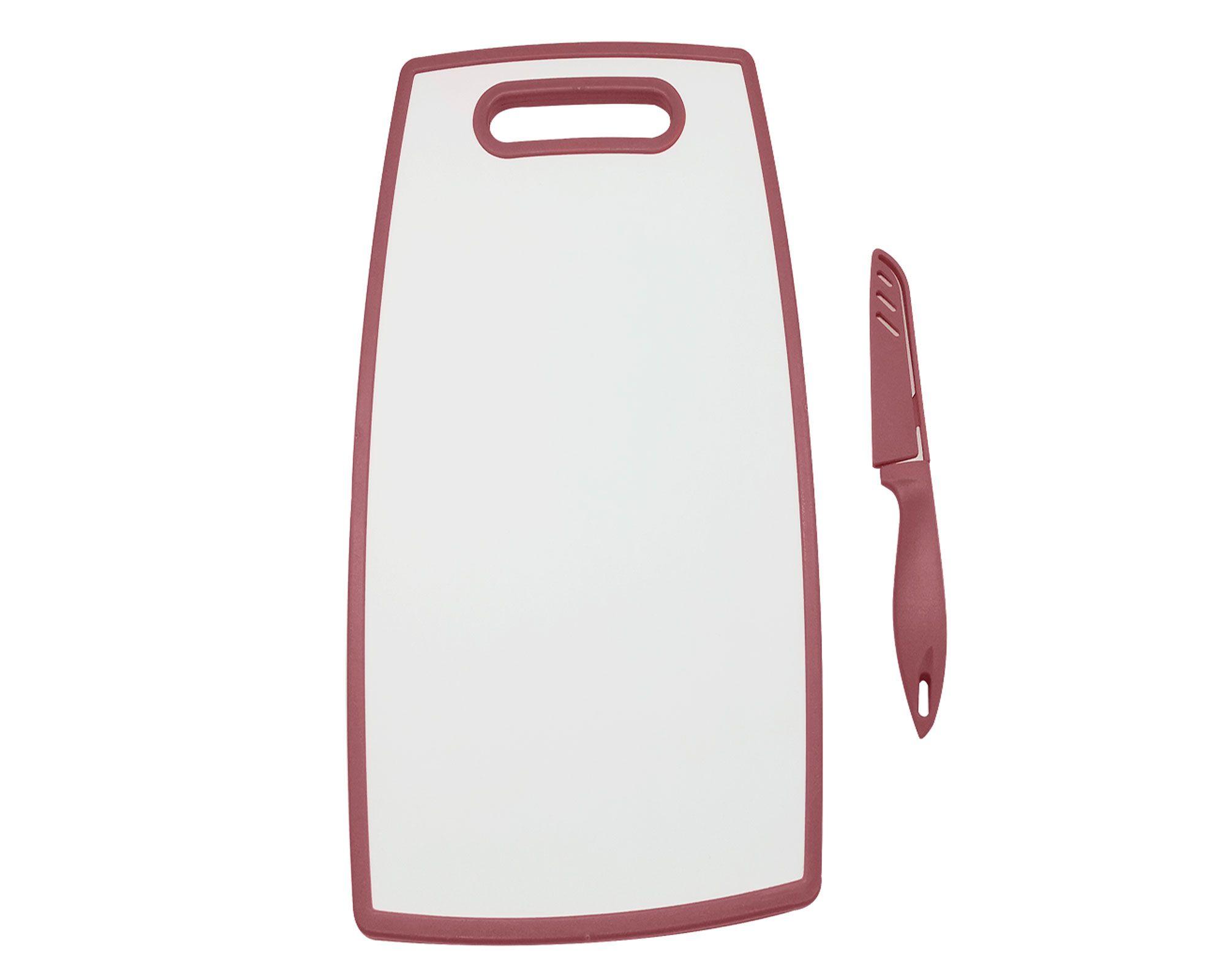 Tabla cortar + 1 cuchillo Cherry Cotidiana.-0