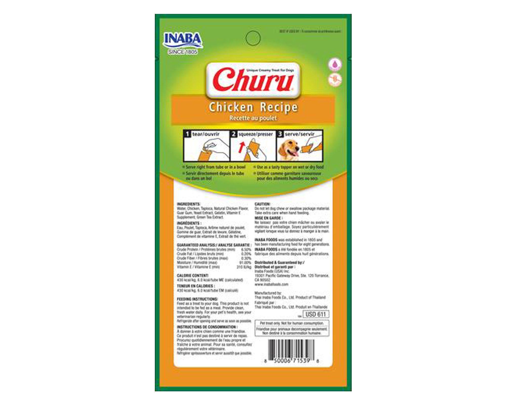 Snack perro 0,56 kg Churu pollo Inaba.-1