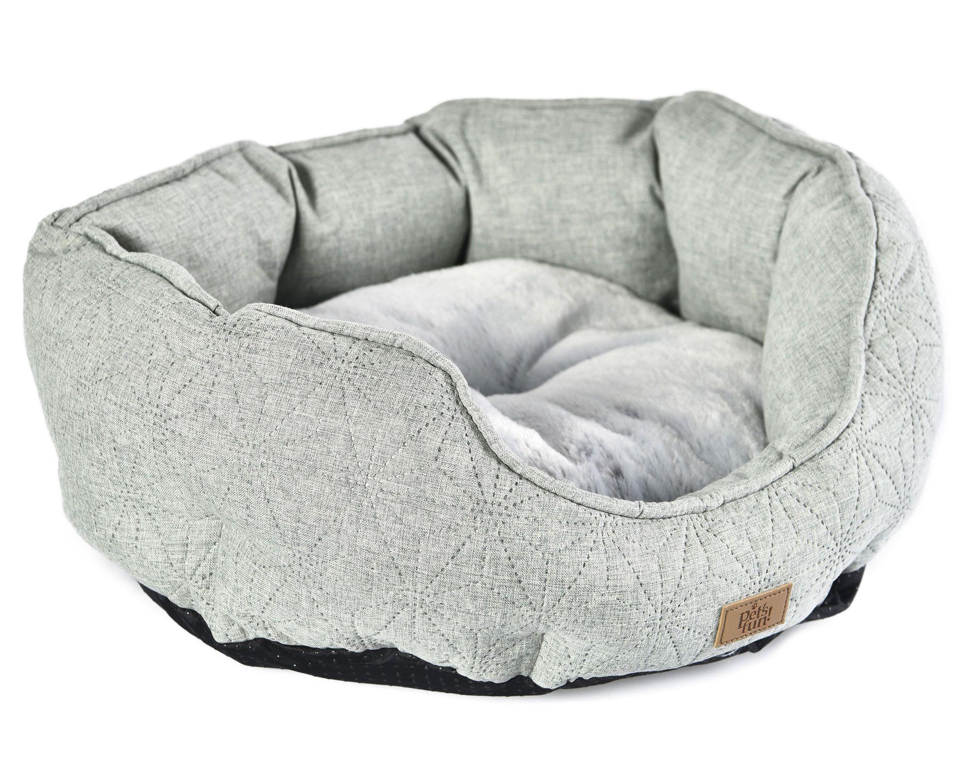 Cama mascota L redondo gris Pet's fun-1