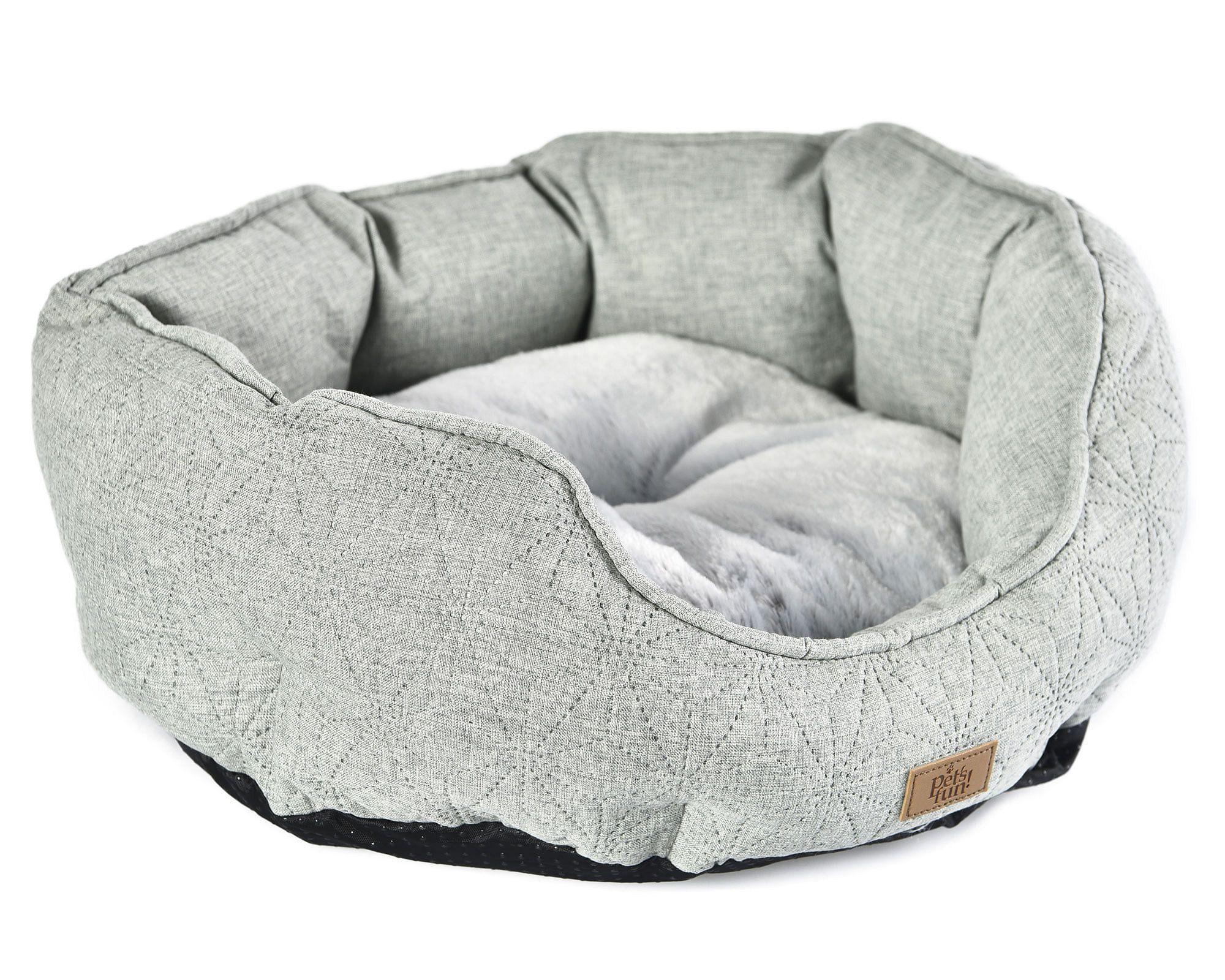 Cama mascota M redondo gris Pet's fun-1