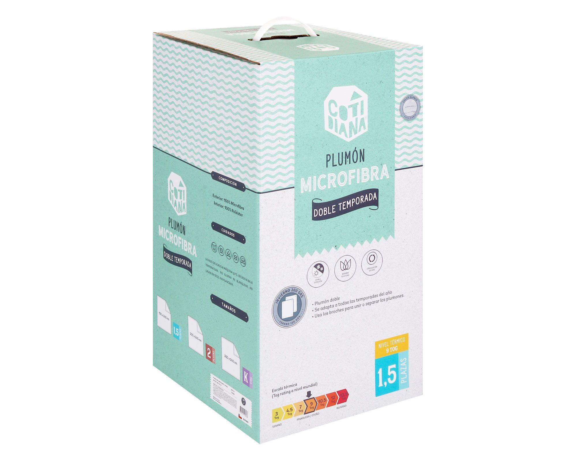 Plumón 1.5 plazas doble temporada blanco Cotidiana-2