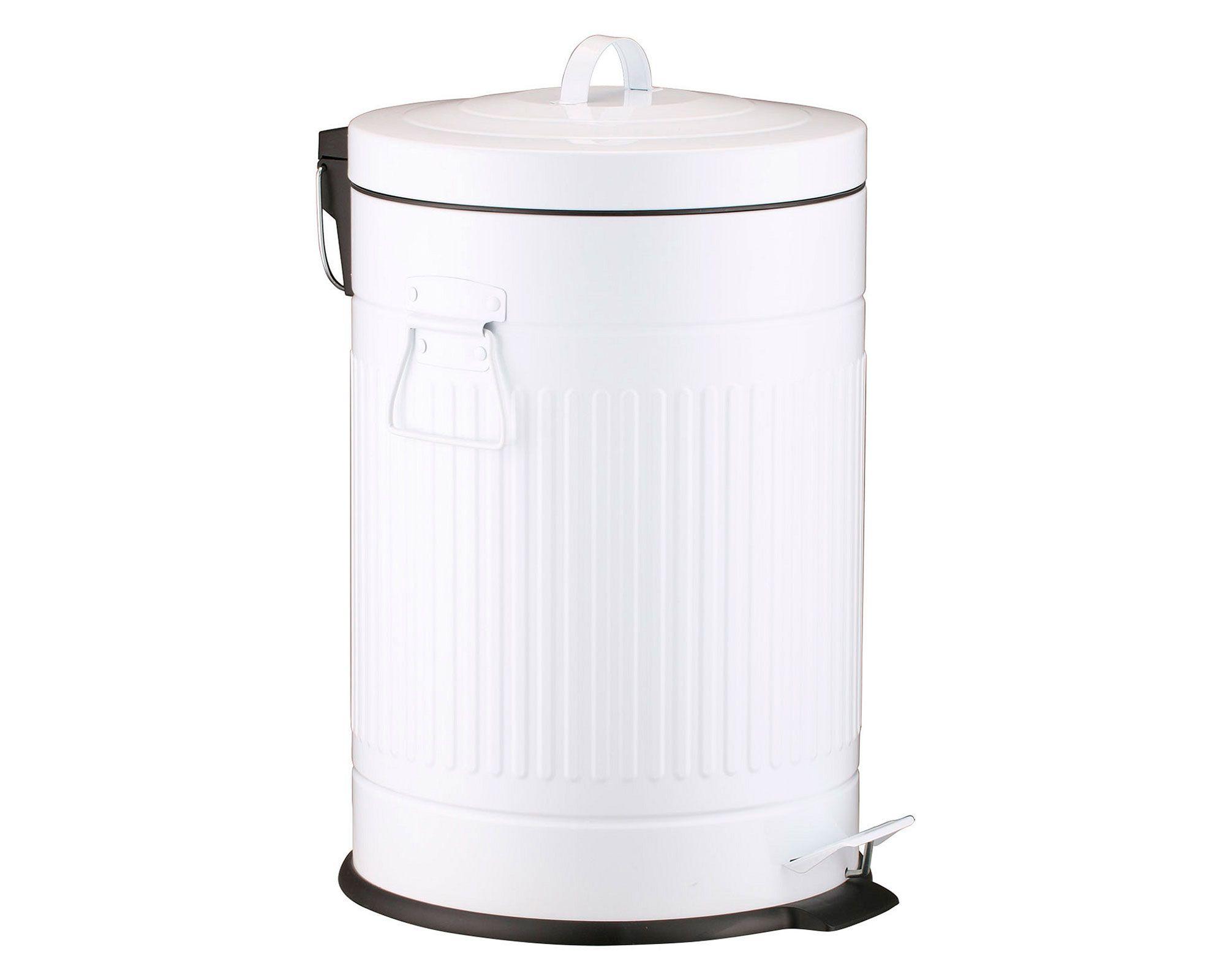 Basurero Vintage blanco 18.6 litros-1