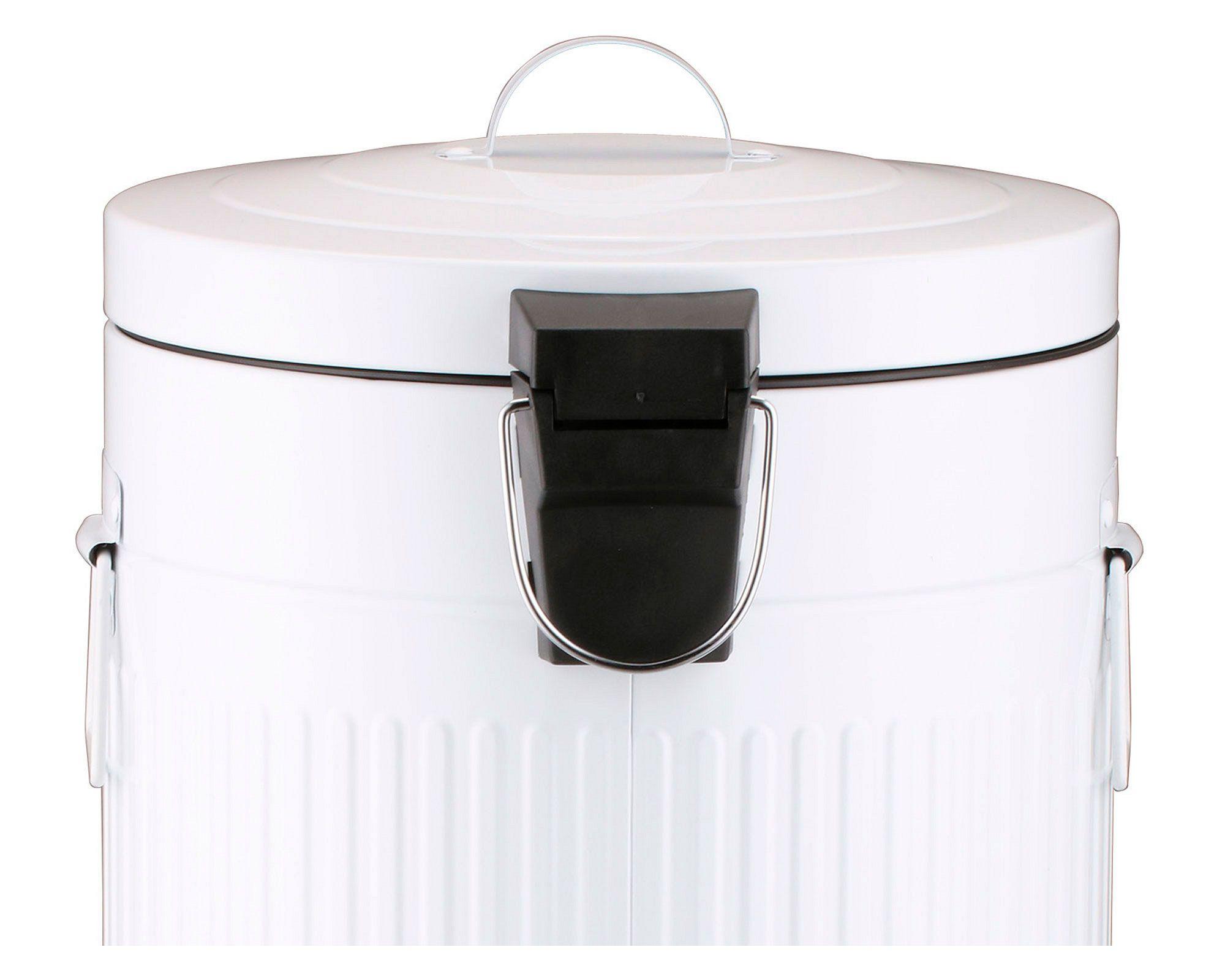 Basurero Vintage blanco 18.6 litros-3
