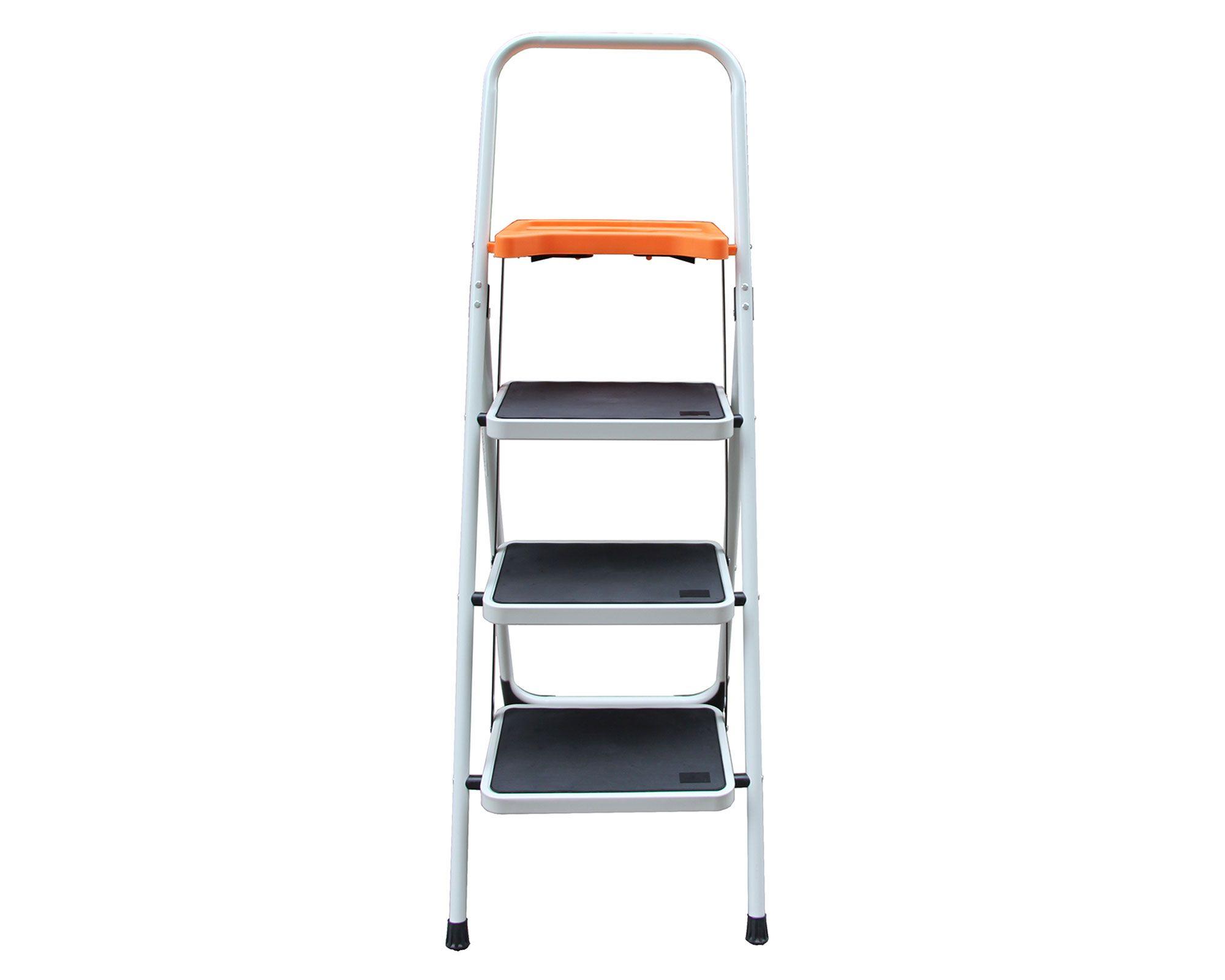 Escalera alto 127 cm 3 pasos con bandeja superior Cotidiana-2