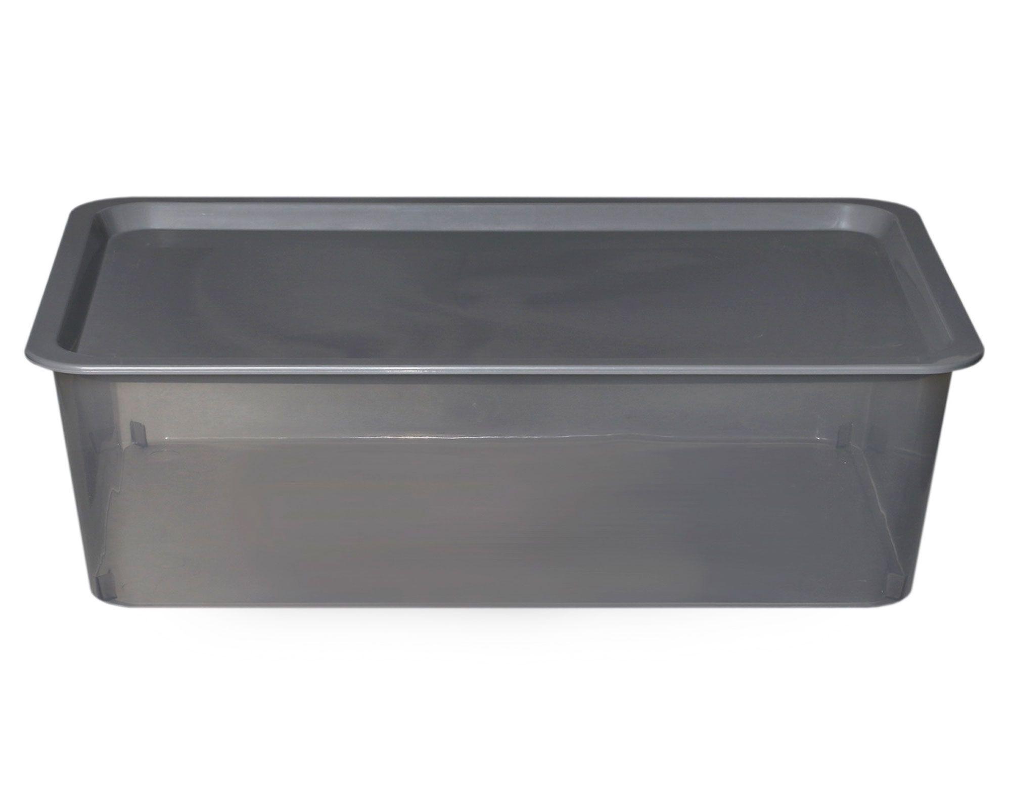 Caja organizadora gris plástica 13 lt-0