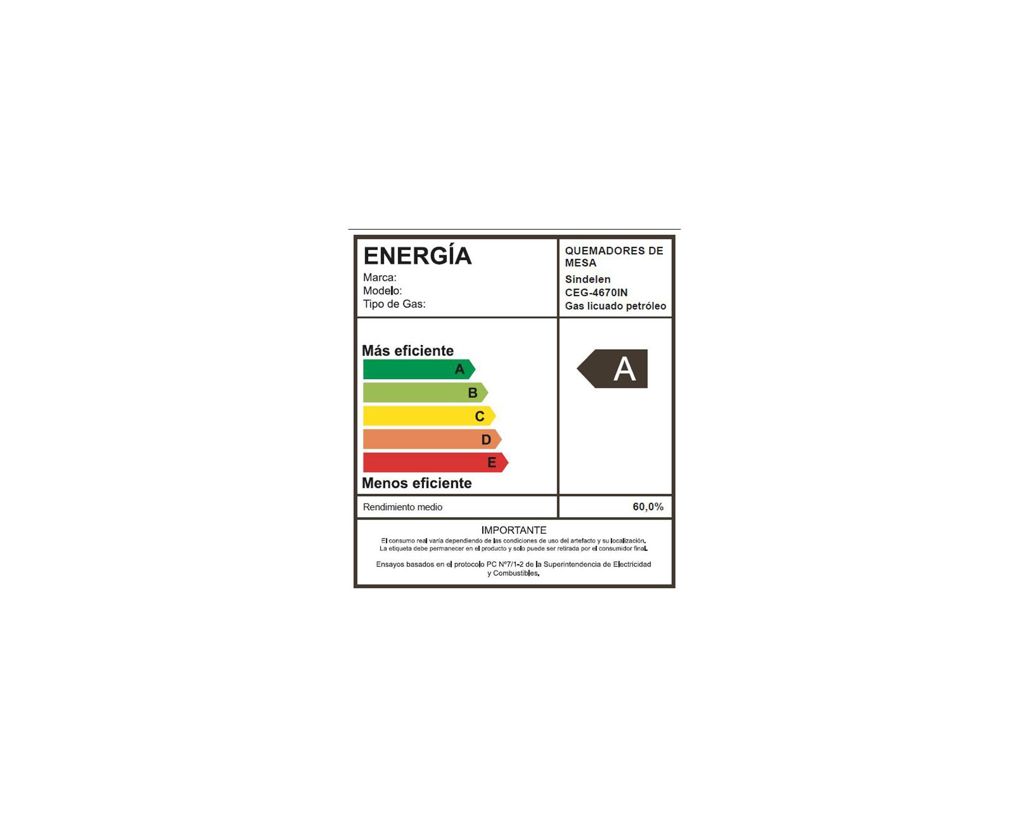 Encimera a gas 4 quemadores CEG-4670IN Sindelen.-11