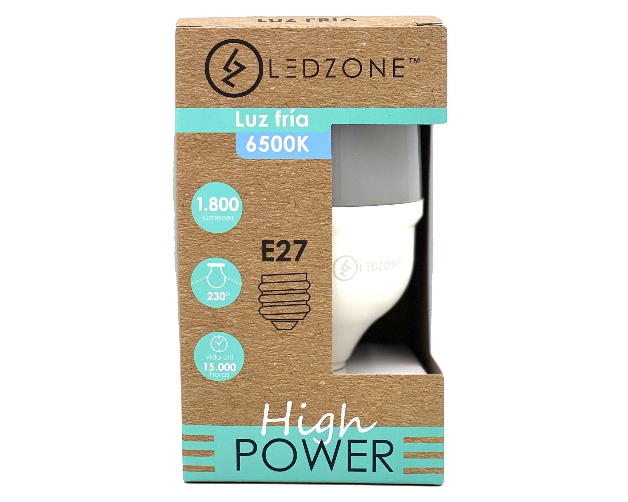Ampolleta LED 20W E27 luz fría High power Ledzone-1