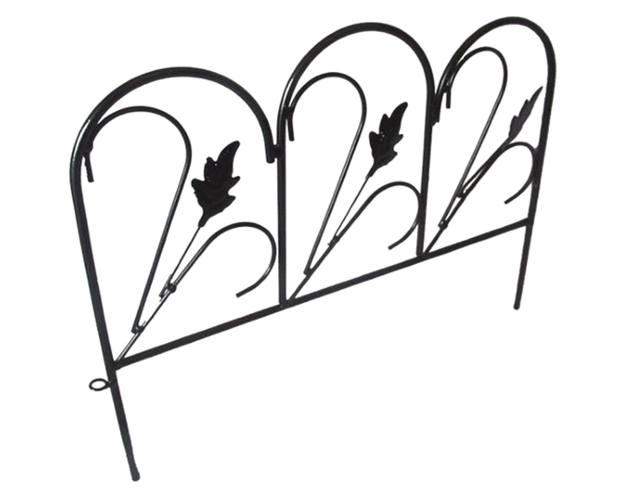 Cerca jardín 35x45 cm Prímula negro Outzen-1