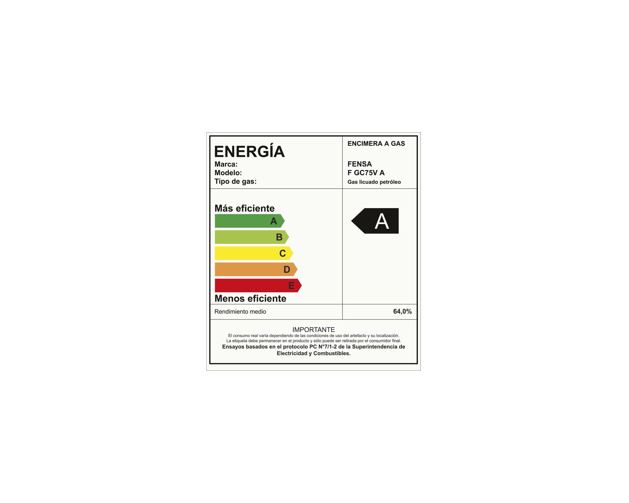 Encimera a gas 5 quemadores F GC75V A Fensa-7