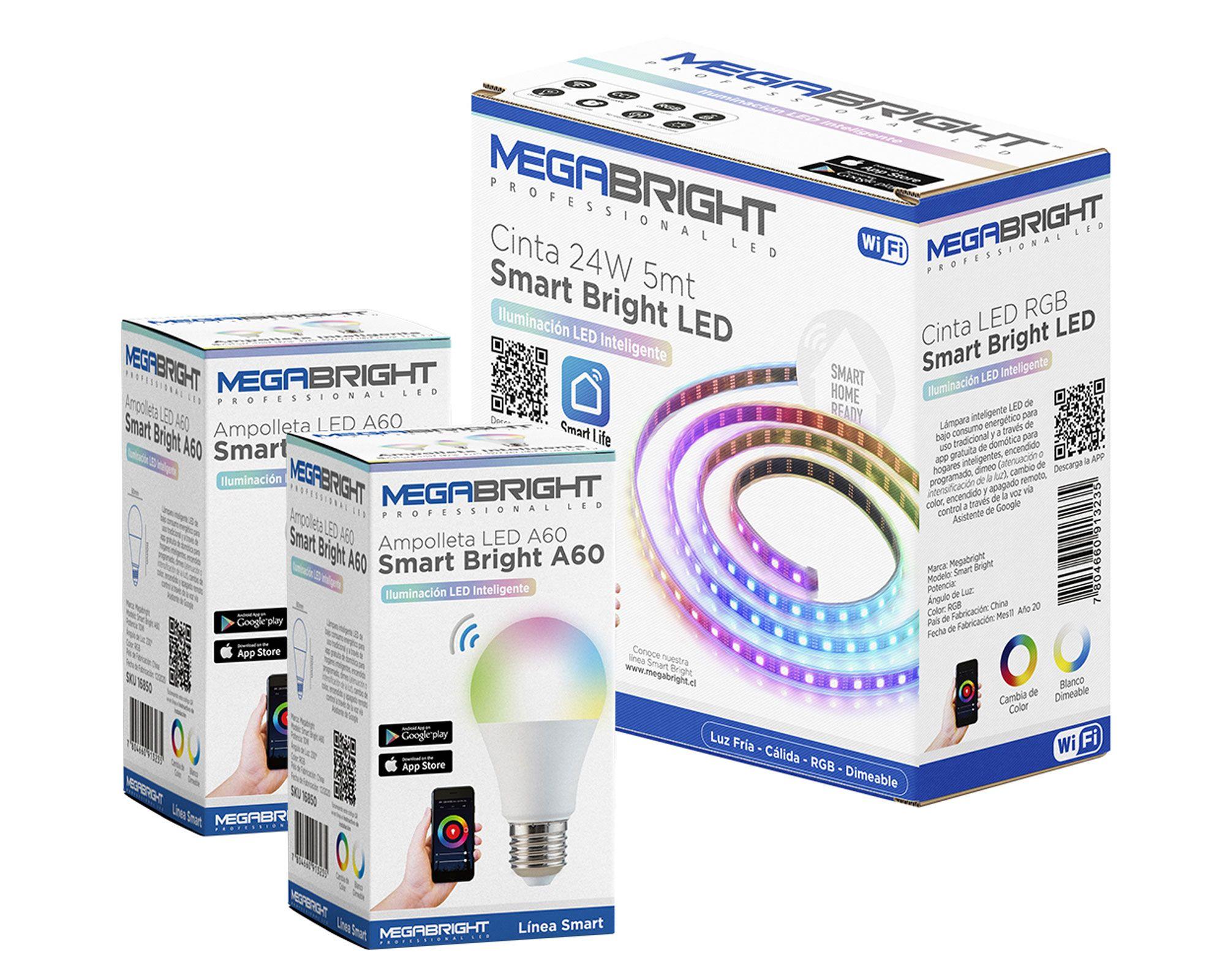 Ampolleta E27 + cinta LED Smart Megabright-0