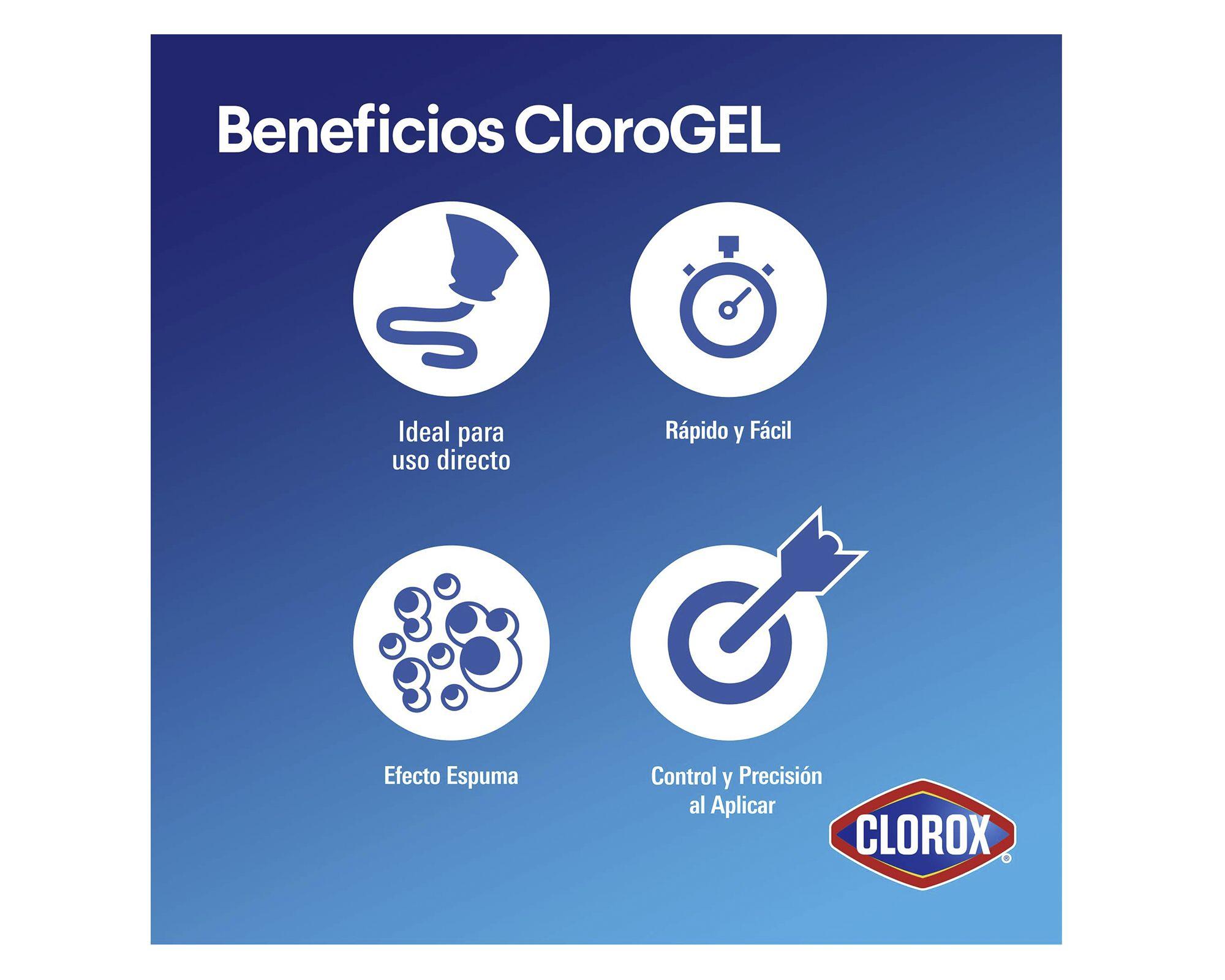 Cloro gel 900 ml menta fresca Clorox.-5