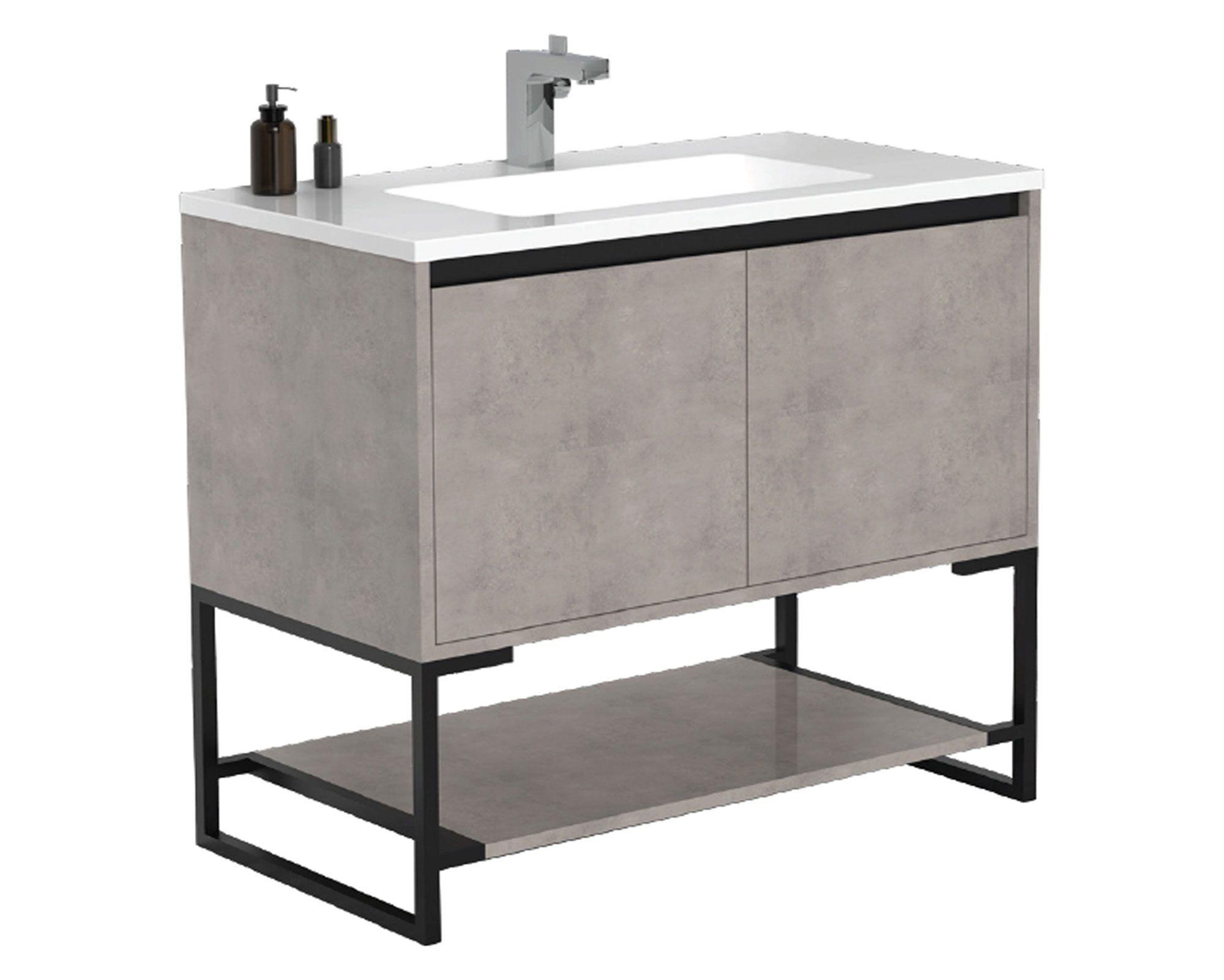 Mueble vanitorio 80 cm Mood gris Klipen.-0