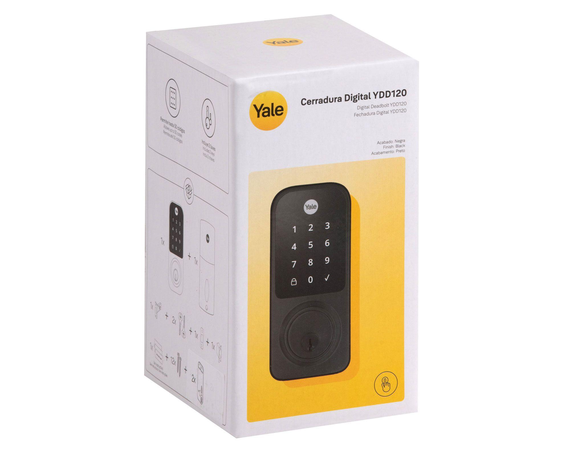Cerrojo digital YDD120 negro Yale.-3