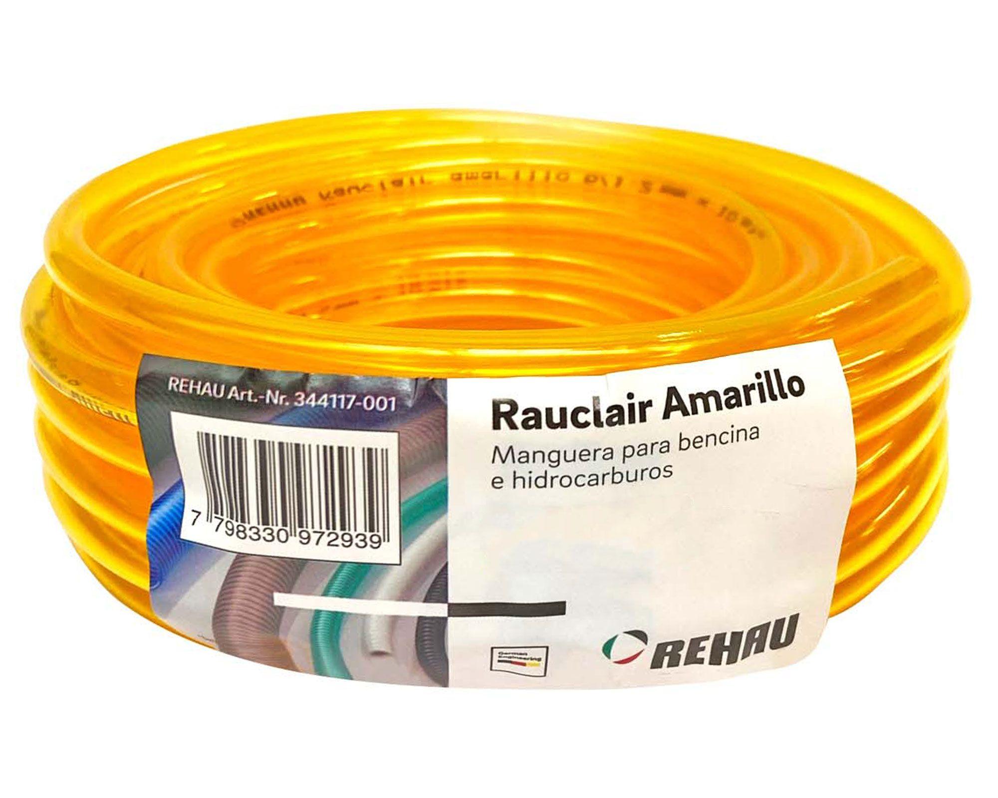 Manguera hidrocarburo 6 mm 10 m RAUCLAIR amarillo Rehau.-0
