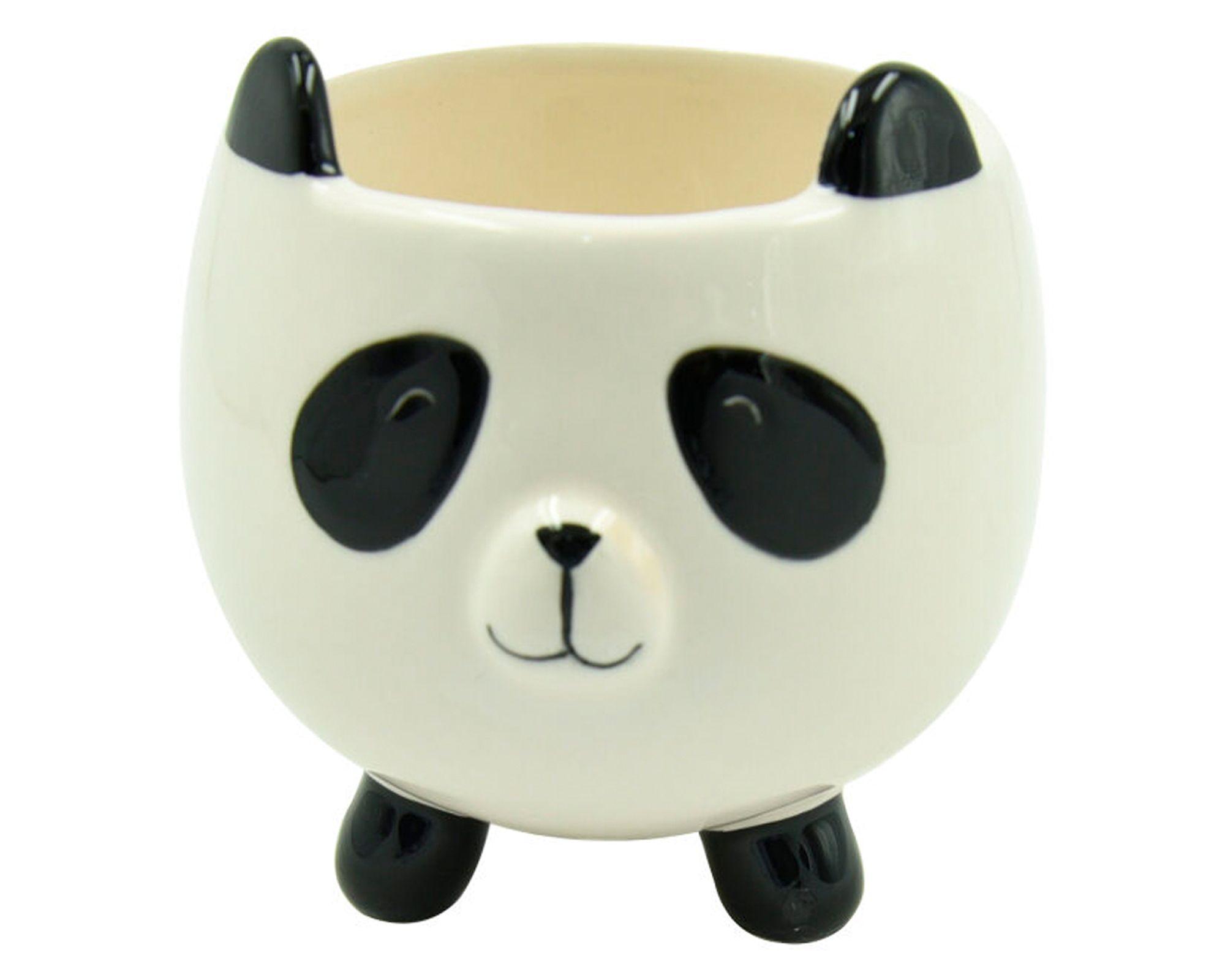 Maceta Panda blanco/negro-0