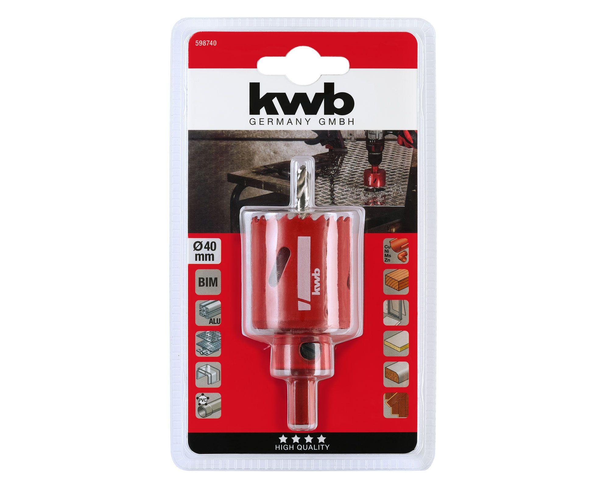 Sierra copa bimetálica 40 mm 598740 KWB-2