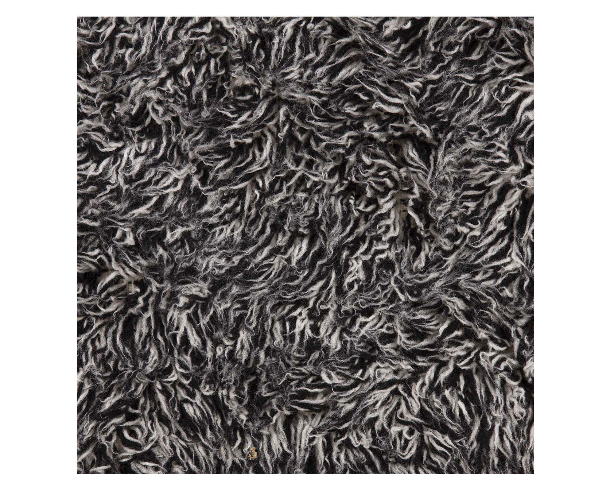 Alfombra 60x120 cm Flokati negro Dib.-1