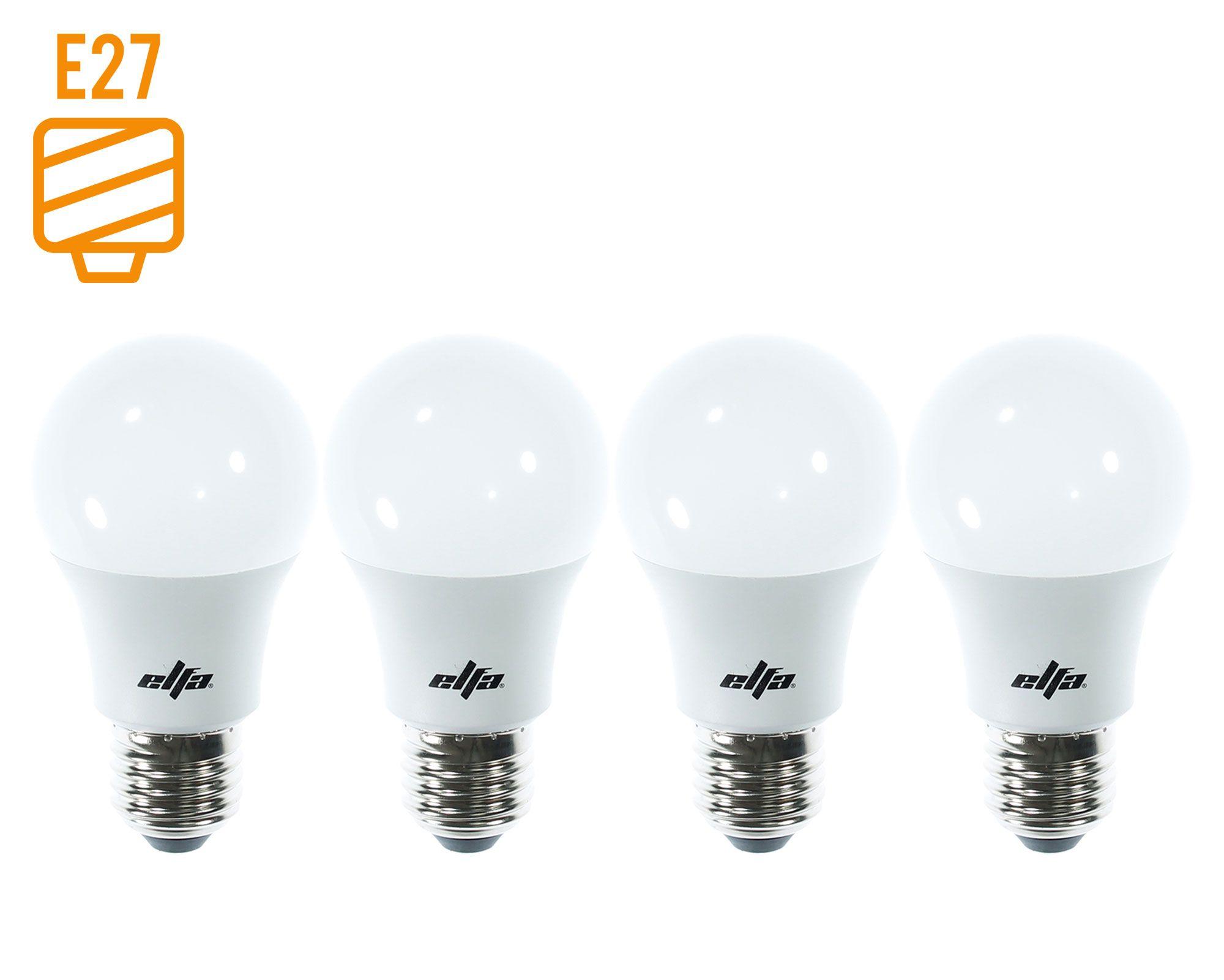 Ampolletas LED 11W E27 luz fría 4 unidades Elfa.-0