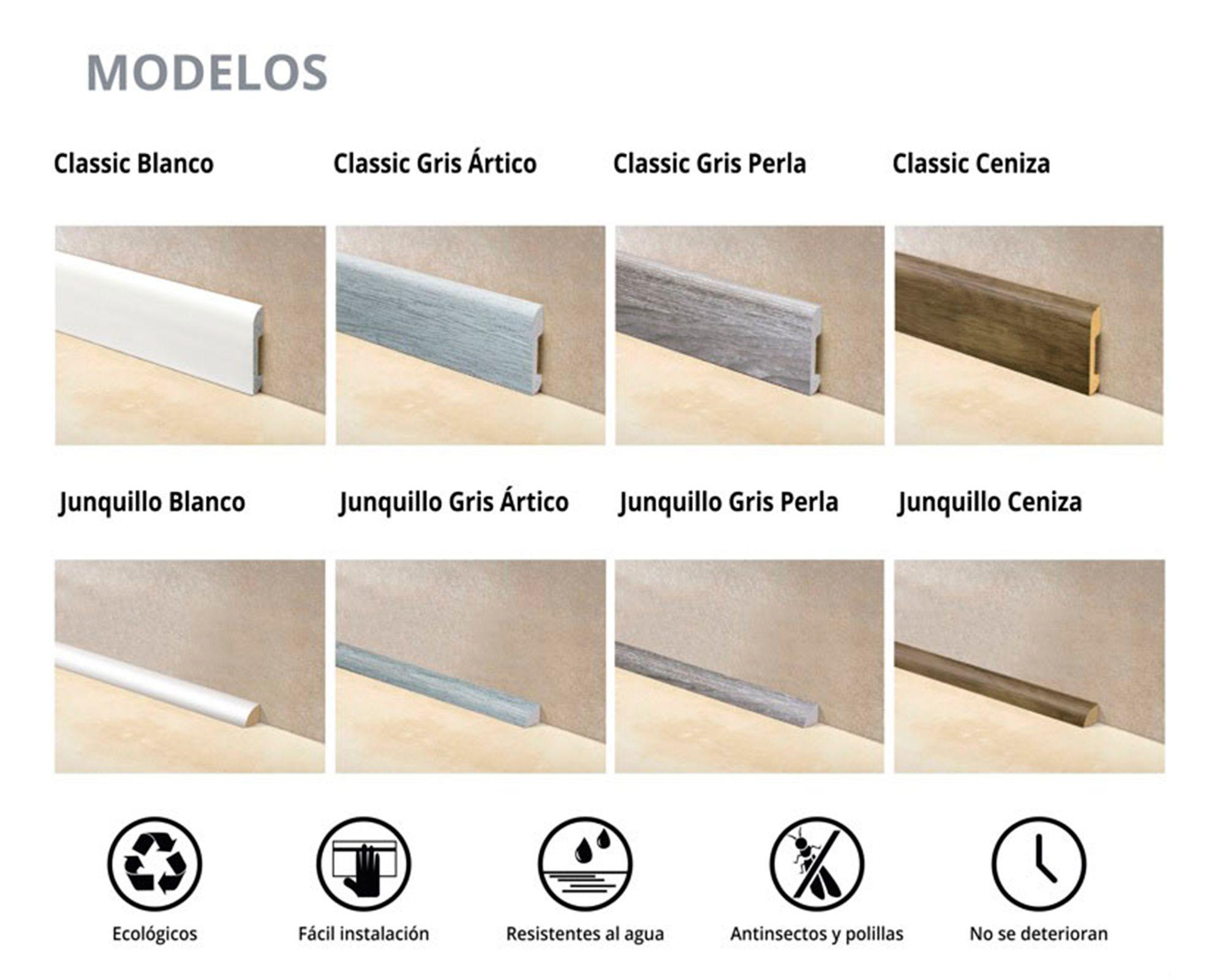 Junquillo EPS Classic 15x15x2400 mm perla-2