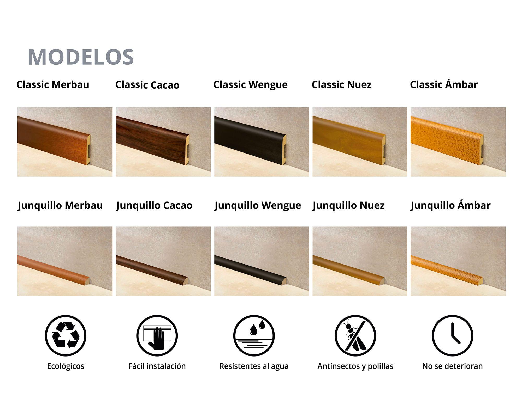 Guardapolvo Classic 68 mm x 2.4 m merbau-4