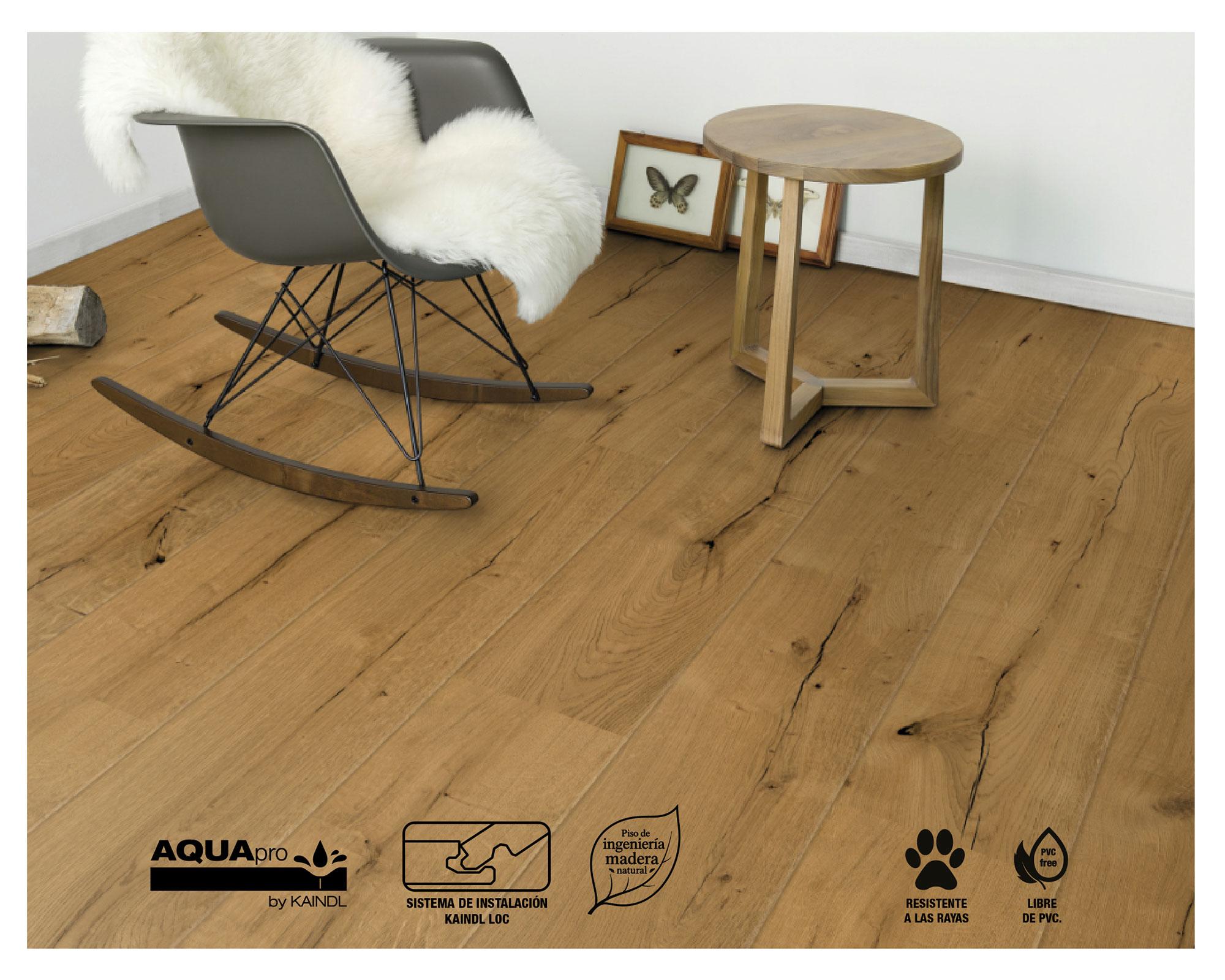 Piso flotante Aquapro Wood Veneer Parquet 8.5 mm Sunderla 24.4x138.3 cm 2.36 m2-3