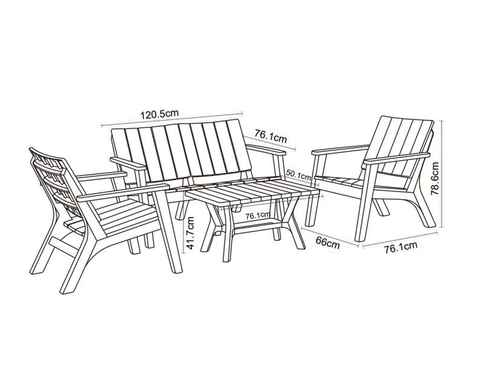 Set terraza 4 personas Dallas-5