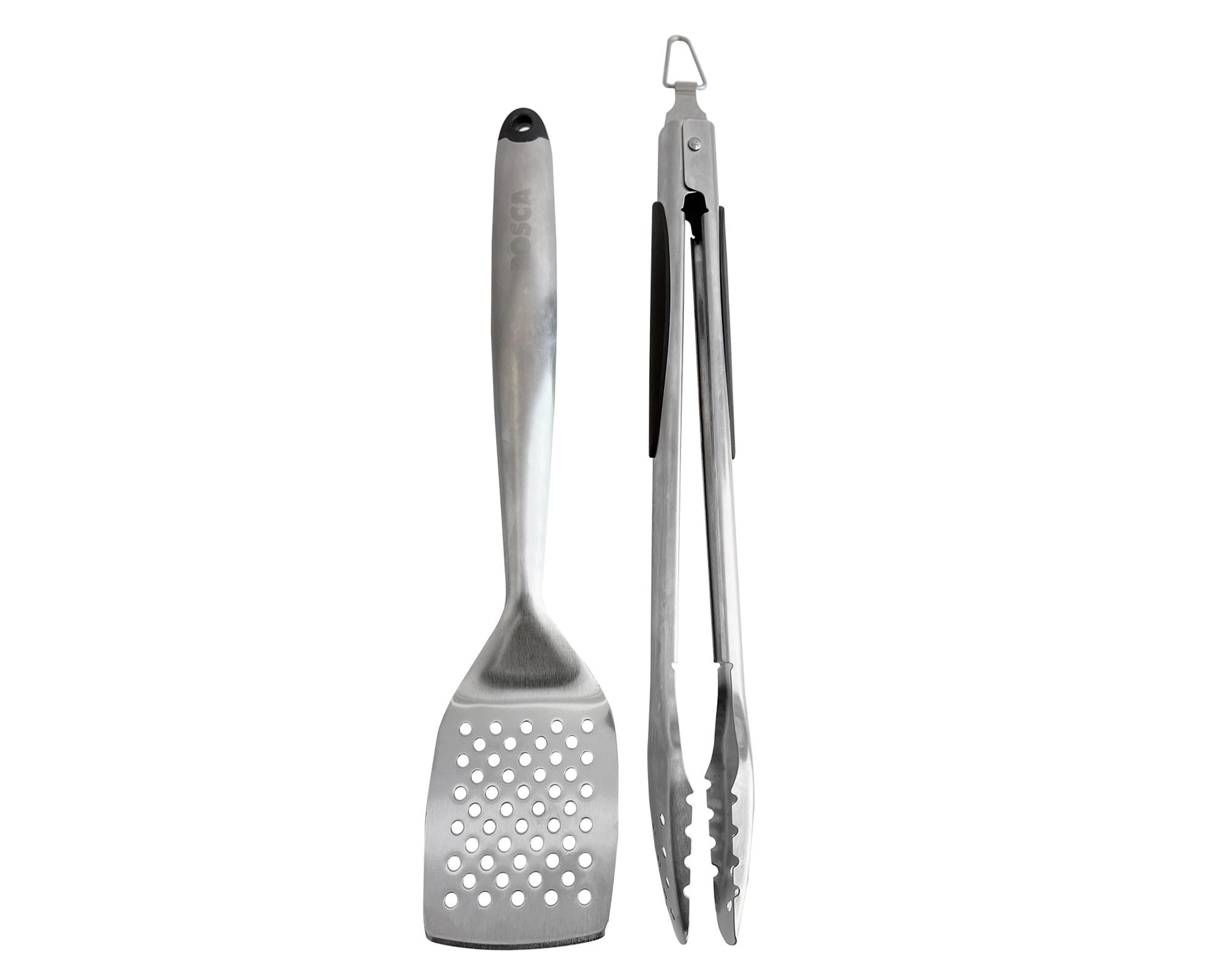Set accesorios de parrilla 2 piezas acero inoxidable-0