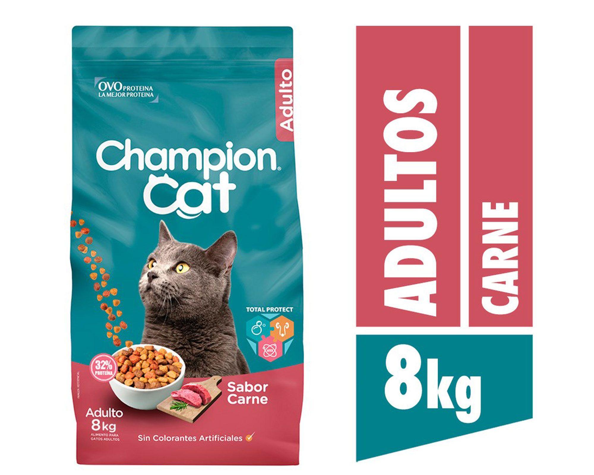 Alimento seco gatos 8 kg carne Champion Cat.-0
