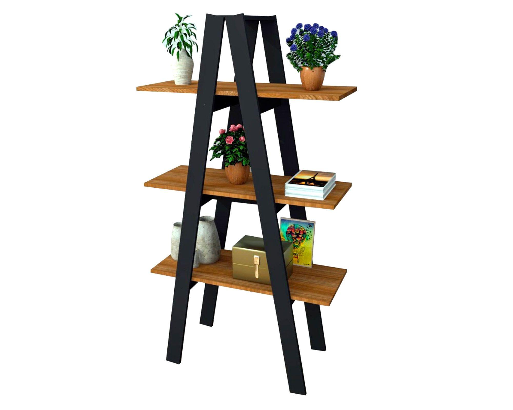 Estante 3 niveles Urban negro Be Design-0