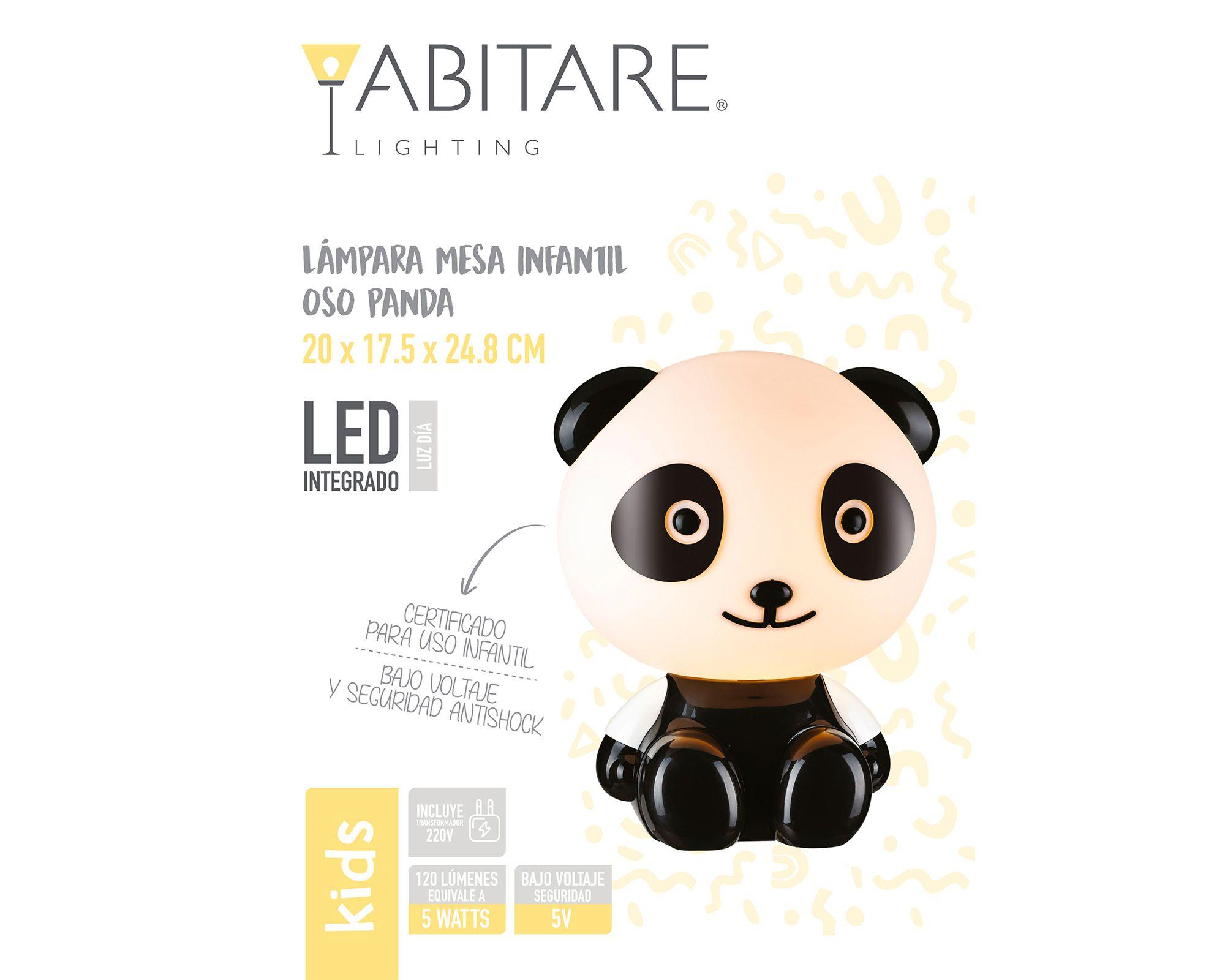 Lámpara de mesa LED luz día Oso Panda Abitare-1