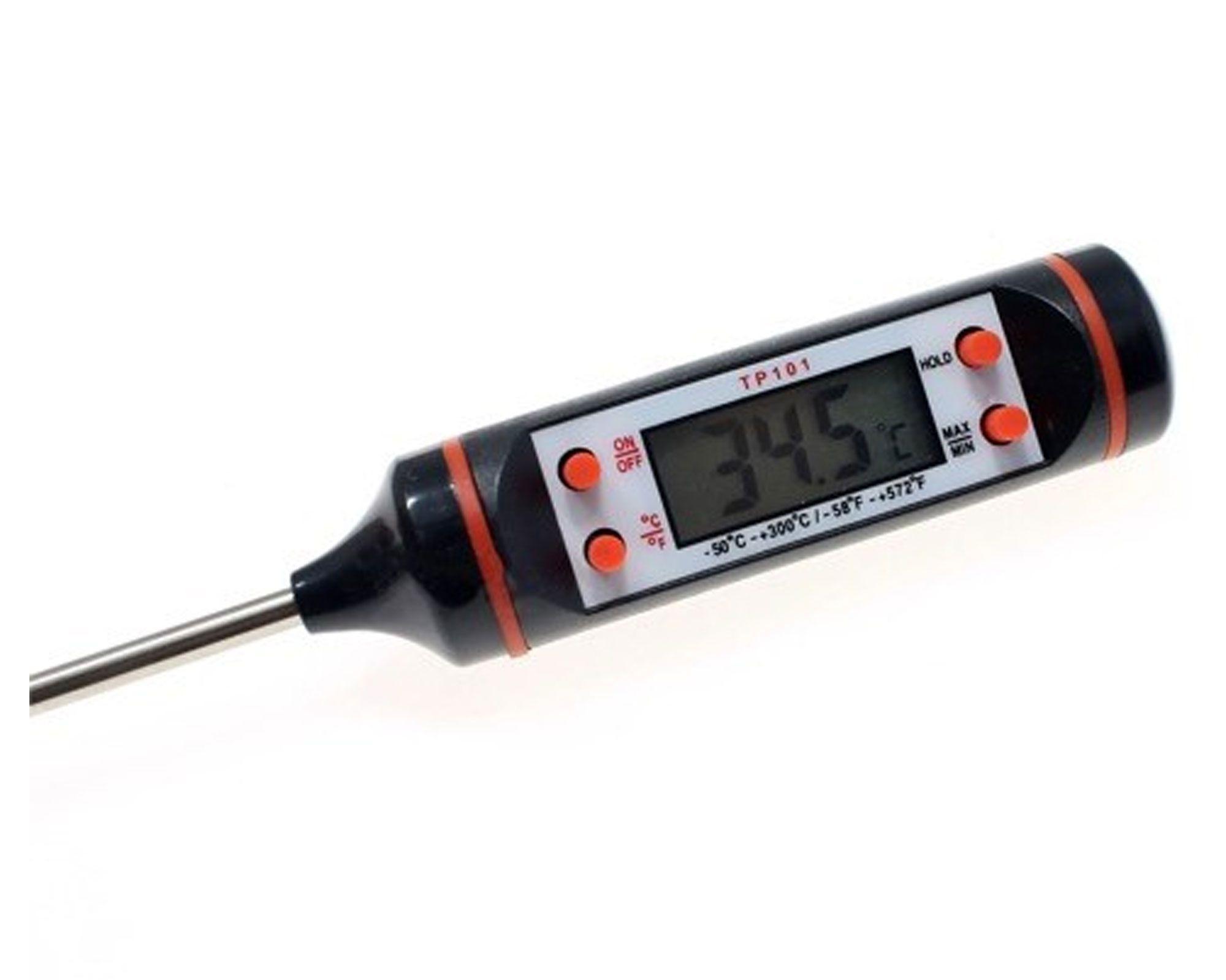Termómetro para parrilla digital negro-1