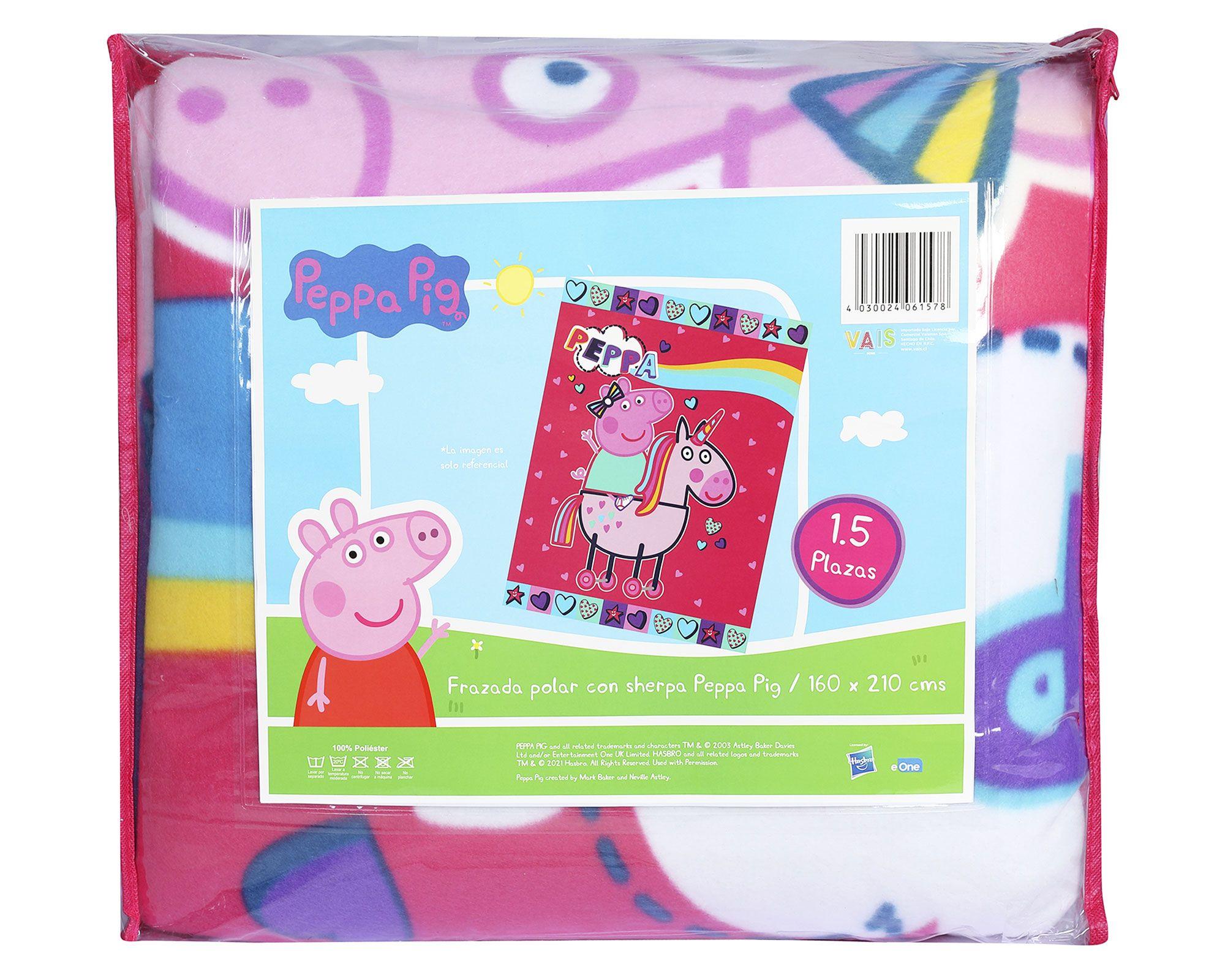 Frazada polar 1.5 plazas Sherpa Peppa Pig-2