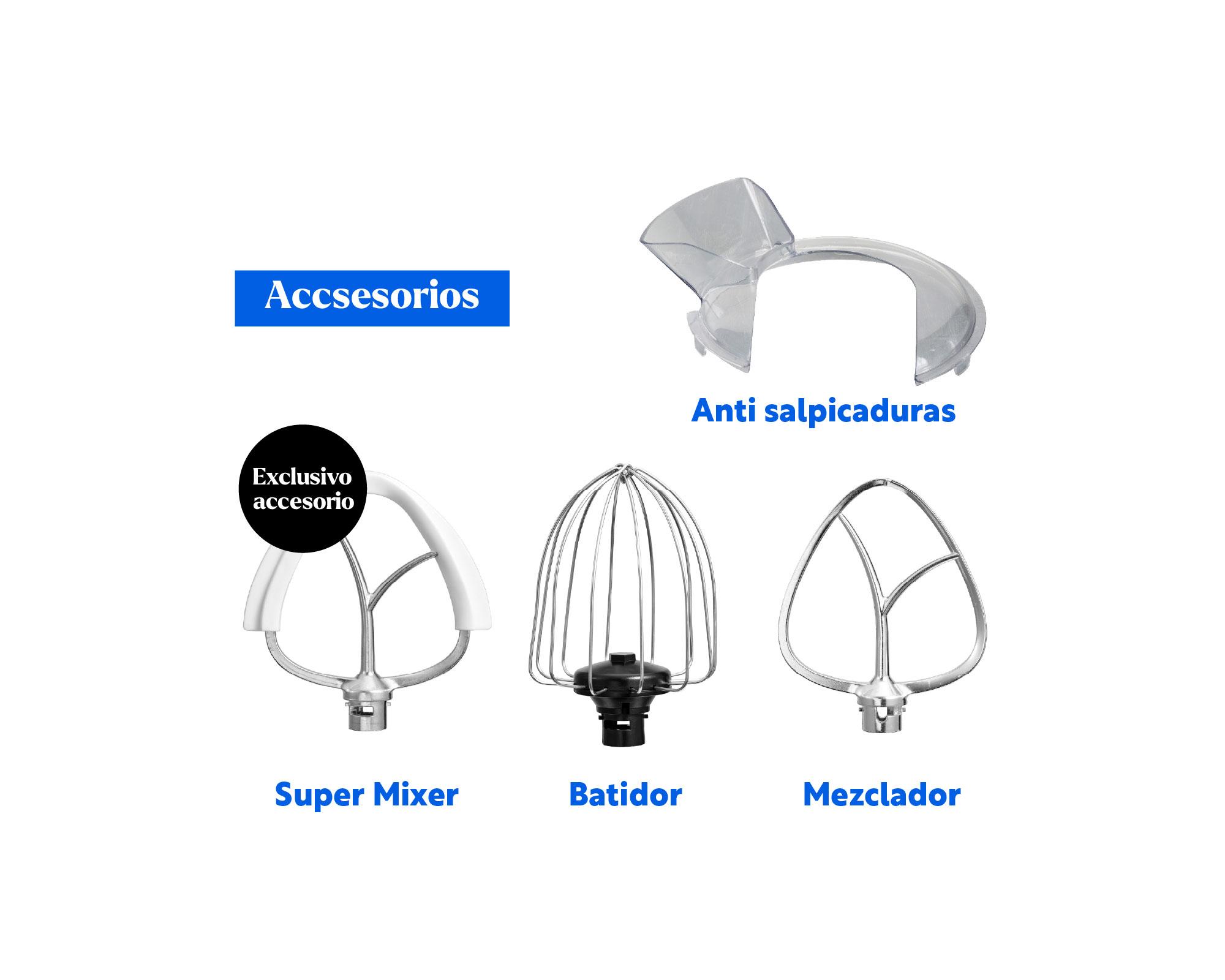 Batidora pedestal Hook mixer EWB01 silver 4.7 lt-6