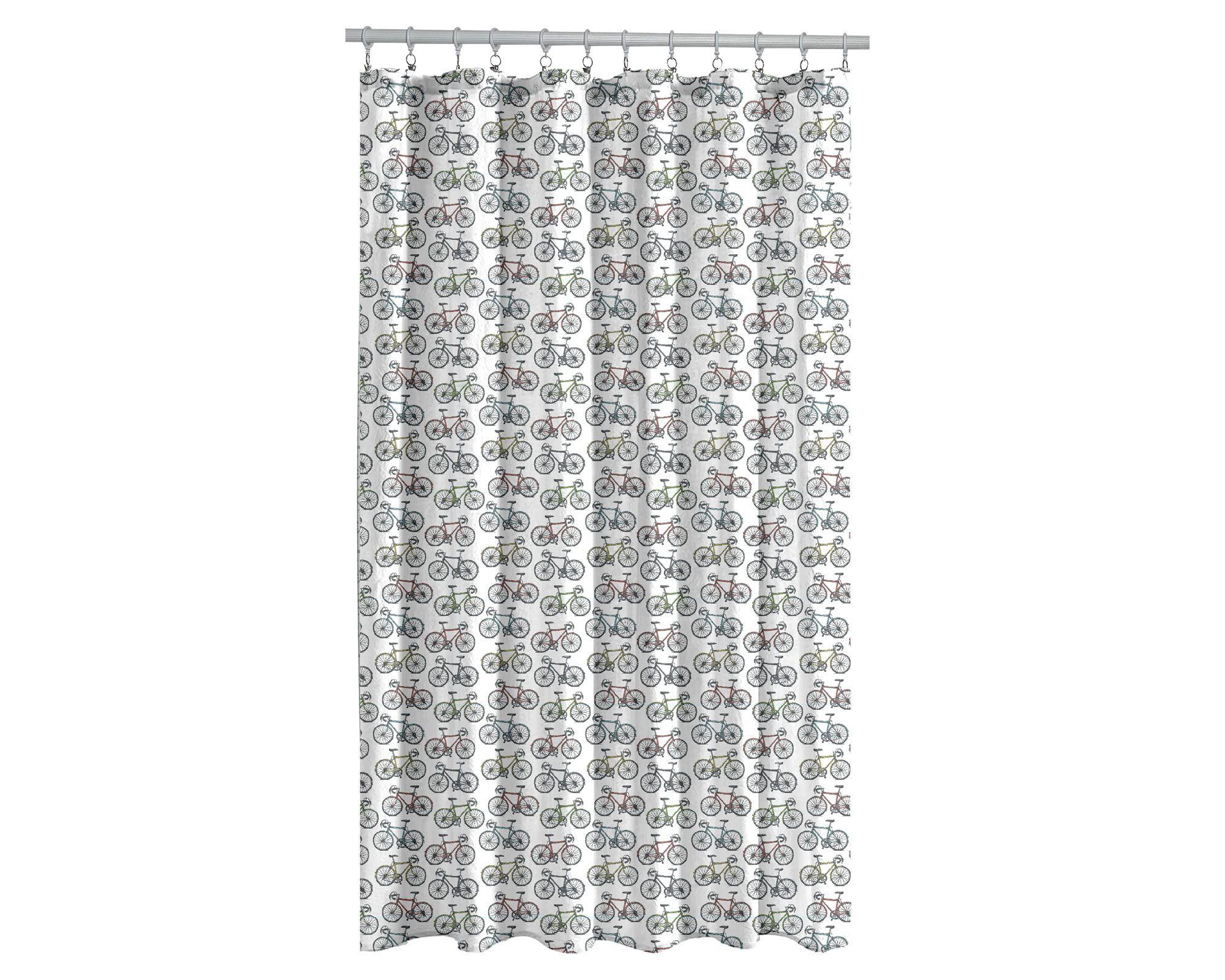Cortina de baño Cotidiana Bicicleta 180x180 cm-0