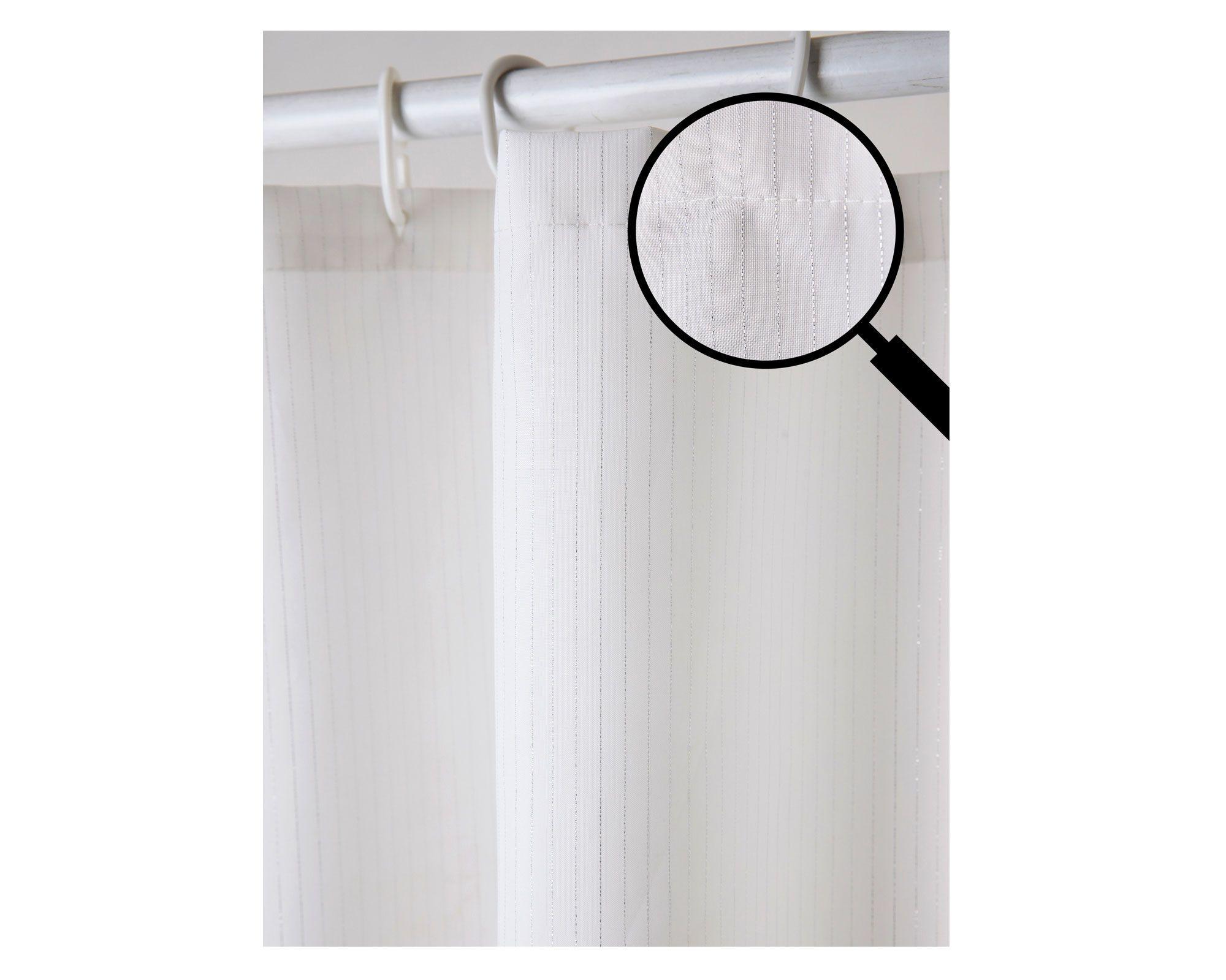 Cortina de baño Cotidiana Silver Stich 180x180 cm-0